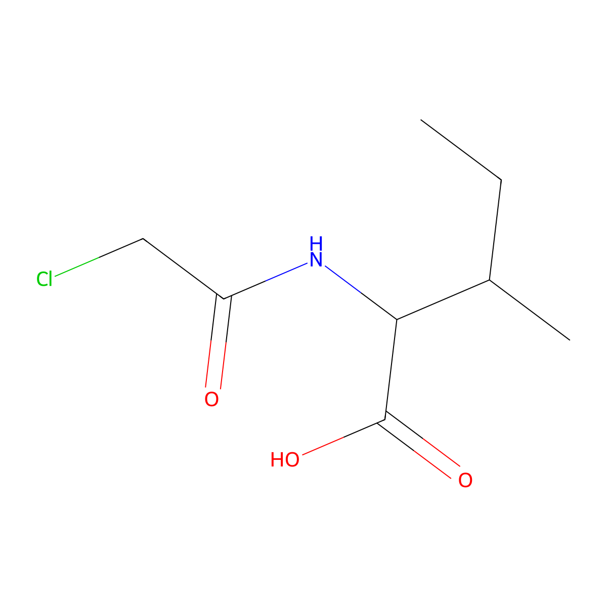 N-Chloroacetyl-dl-isoleucine molecular structure, CAS 1115-24-8