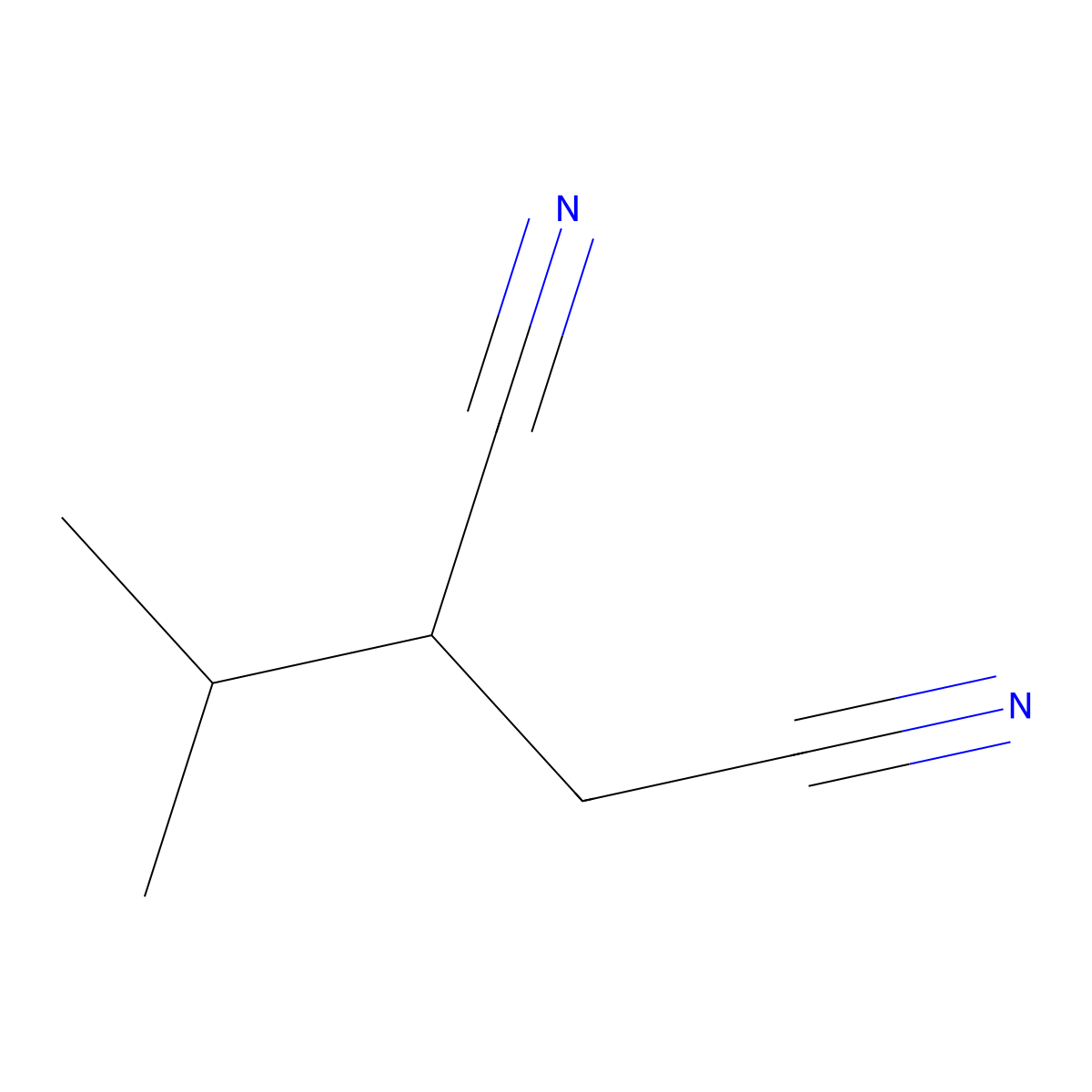 Succinonitrile, isopropyl- molecular structure, CAS 1115-37-3