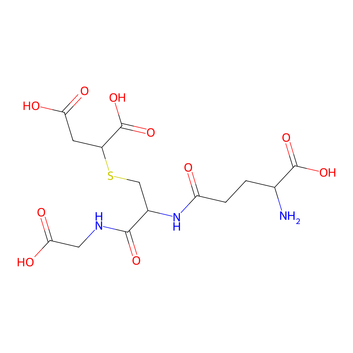 S-(1,2-Dicarboxyethyl)glutathione molecular structure, CAS 1115-52-2