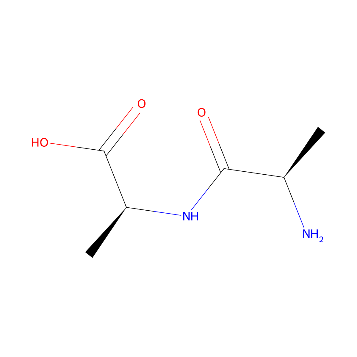 D-alanyl-L-alanine molecular structure, CAS 1115-78-2