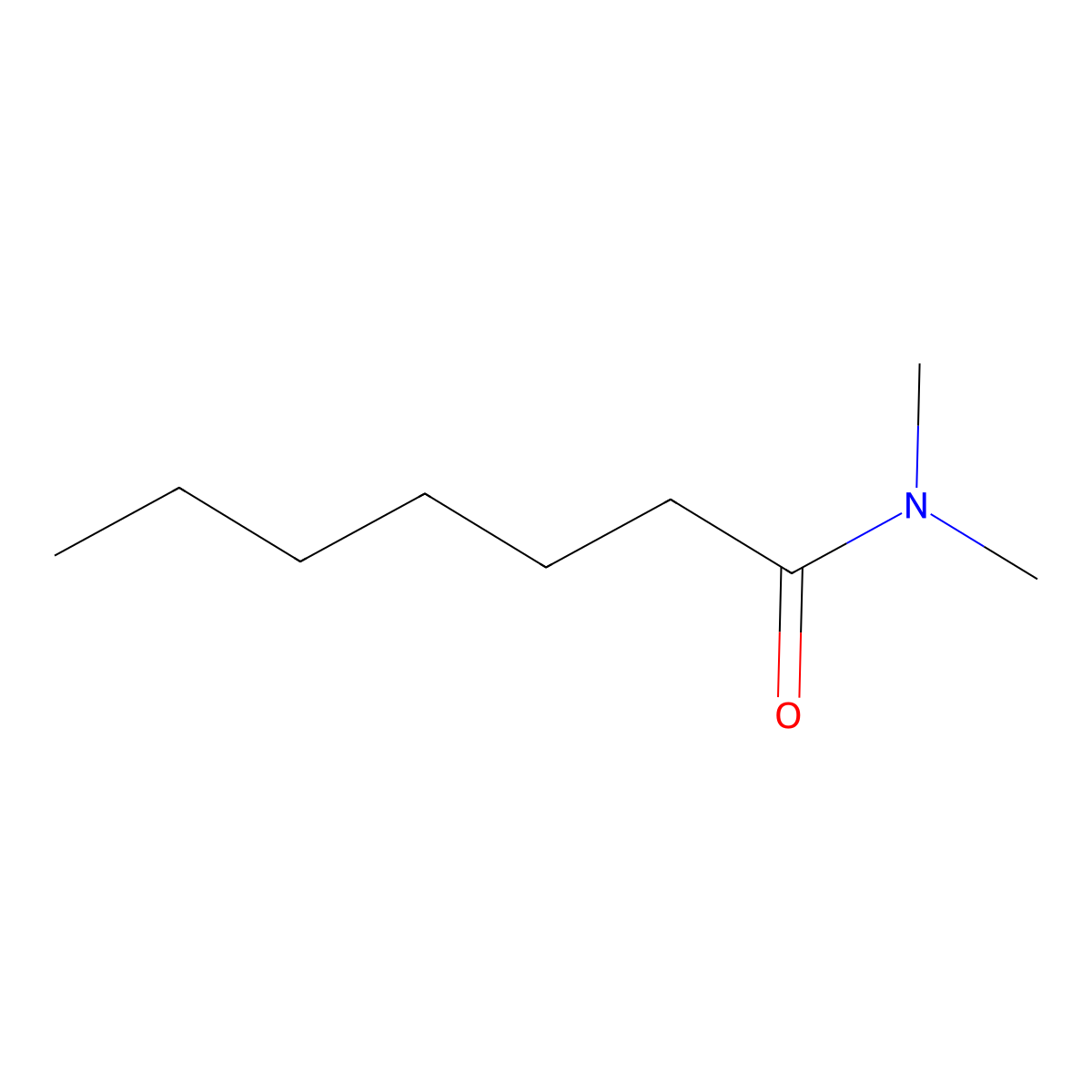 N,N-Dimethylheptanamide molecular structure, CAS 1115-96-4
