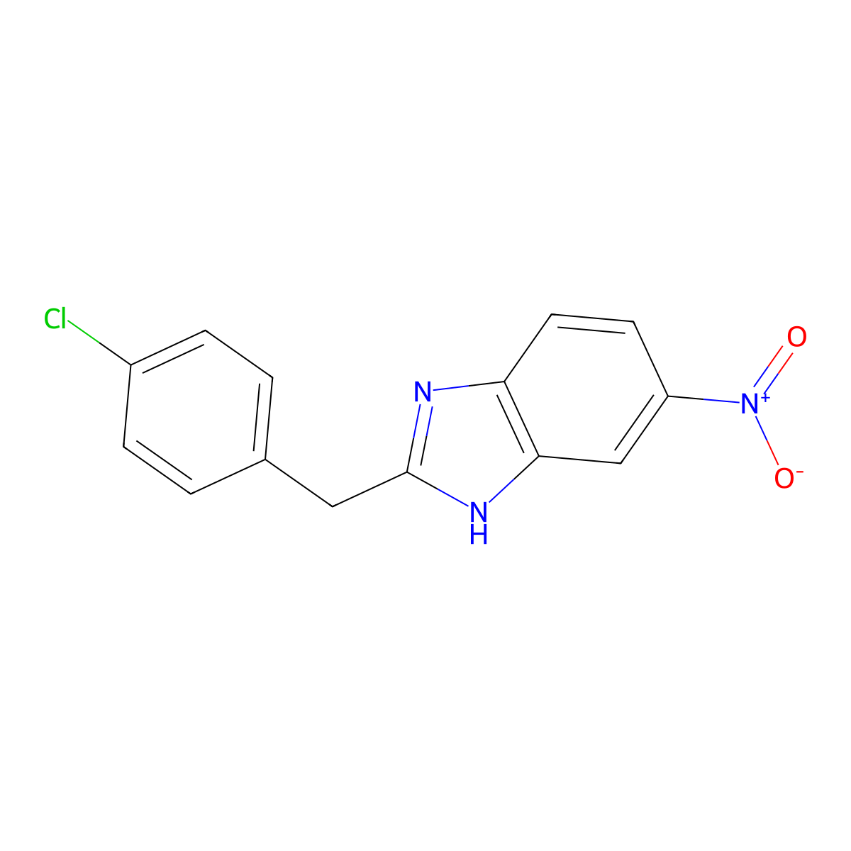 2-(4-Chlorobenzyl)-6-nitro-1H-benzo[d]imidazole molecular structure, CAS 111500-52-8