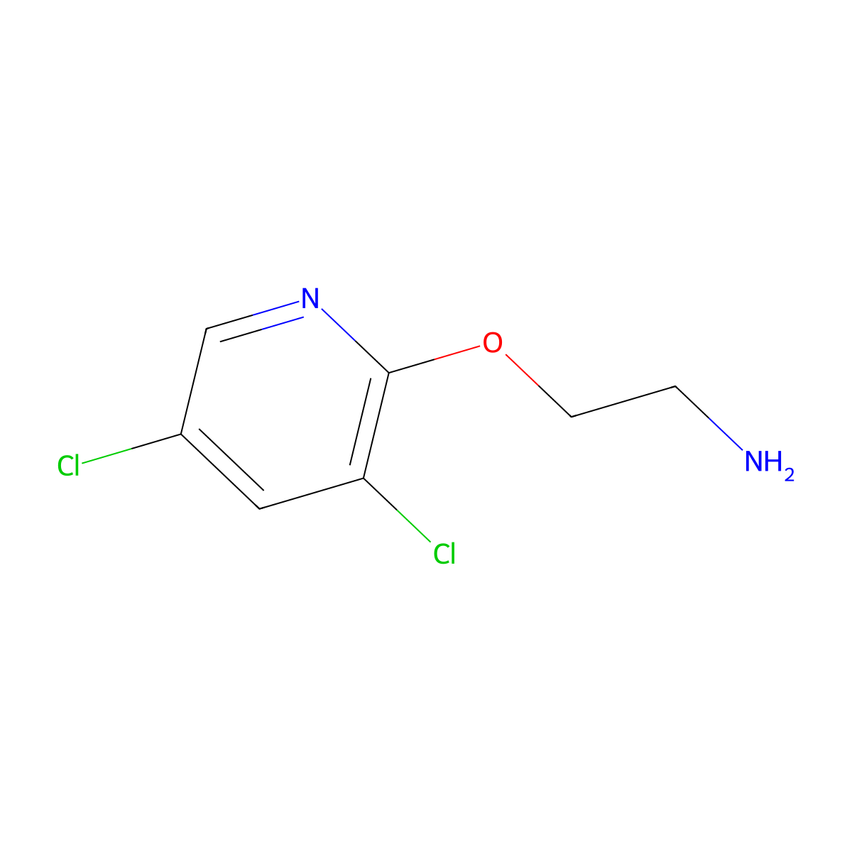 2-[(3,5-Dichloropyridin-2-yl)oxy]ethan-1-amine molecular structure, CAS 1115029-69-0