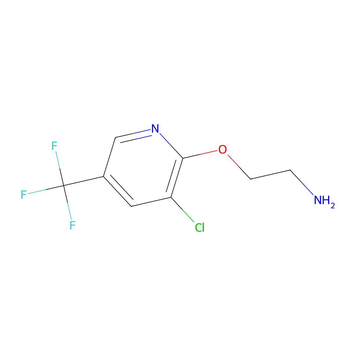 2-(2-Aminoethoxy)-3-chloro-5-(trifluoromethyl)pyridine molecular structure, CAS 1115029-75-8