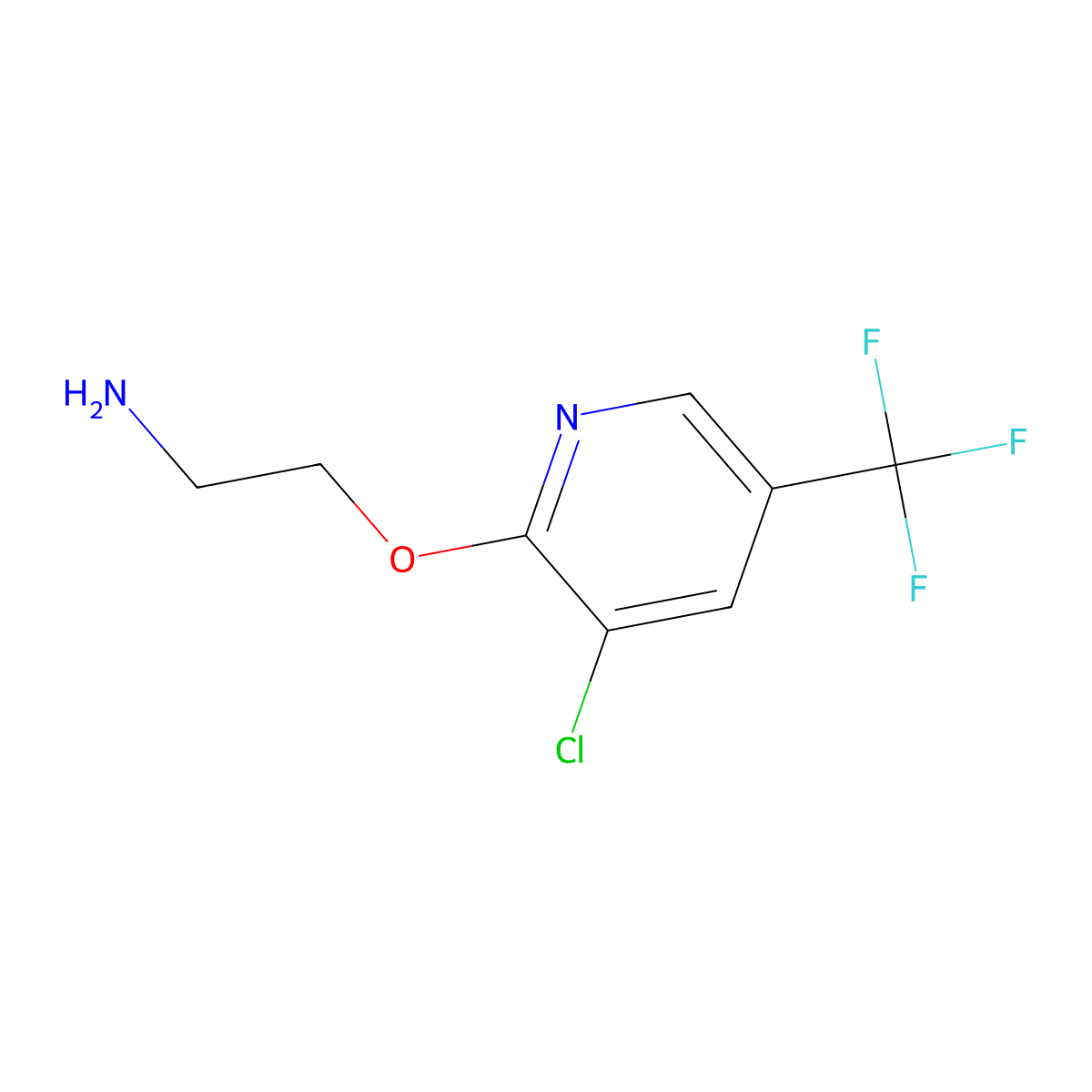 2-(2-Aminoethoxy)-3-chloro-5-(trifluoromethyl)pyridine molecular structure, CAS 1115029-75-8