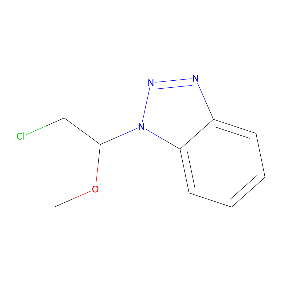 1-(2-Chloro-1-methoxyethyl)-1H-1,2,3-benzotriazole molecular structure, CAS 111507-99-4