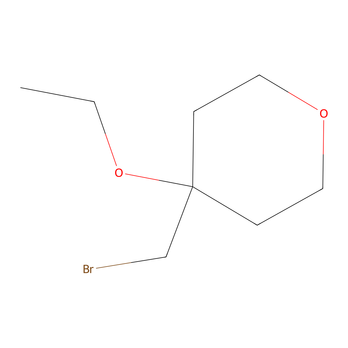 4-(Bromomethyl)-4-ethoxyoxane molecular structure, CAS 111511-48-9