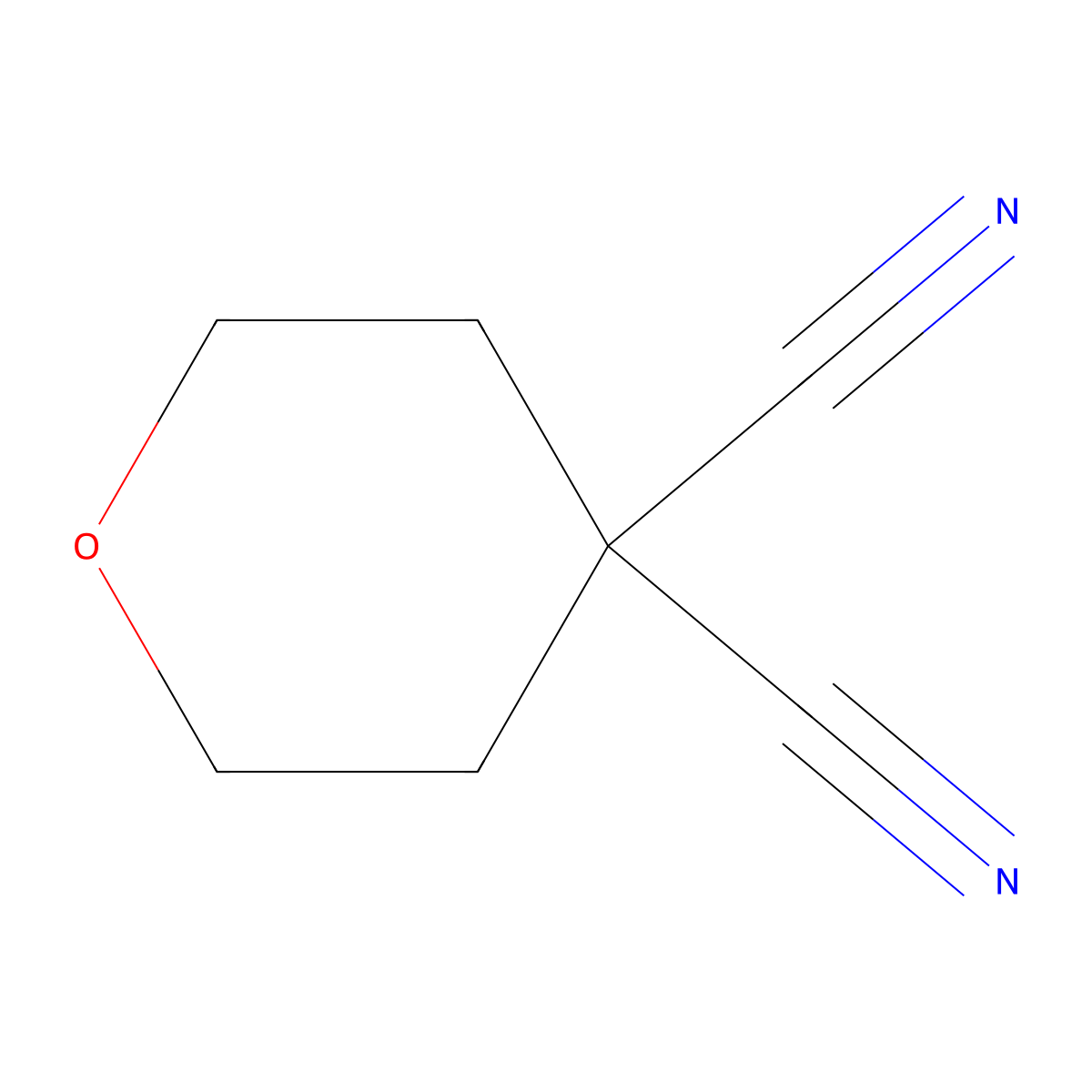 Dihydro-2H-pyran-4,4(3H)-dicarbonitrile molecular structure, CAS 111511-90-1