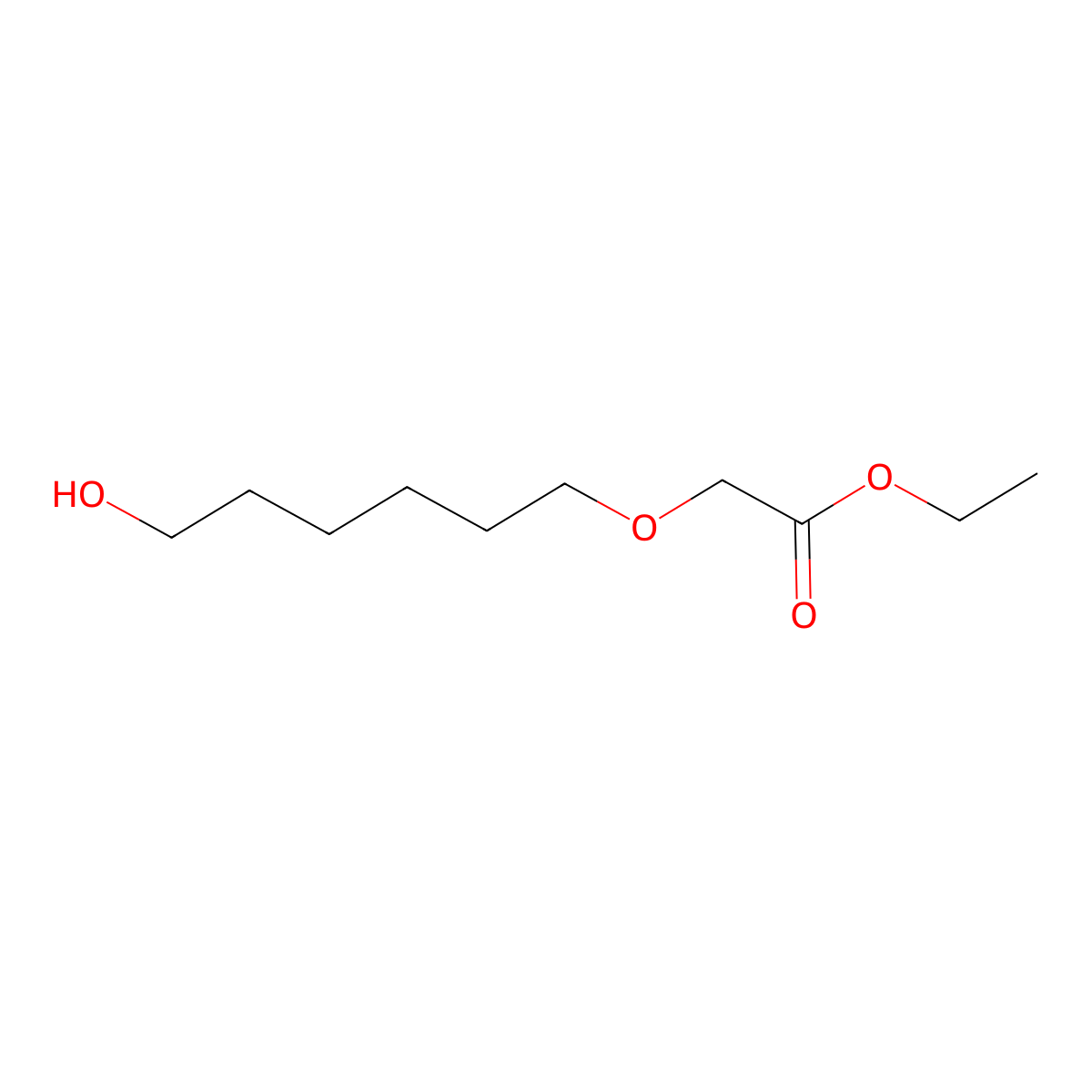 Ethyl 2-((6-hydroxyhexyl)oxy)acetate molecular structure, CAS 111512-20-0