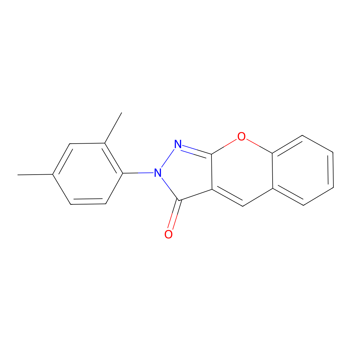 2-(2,4-dimethylphenyl)-2H,3H-chromeno[2,3-c]pyrazol-3-one molecular structure, CAS 1115279-83-8