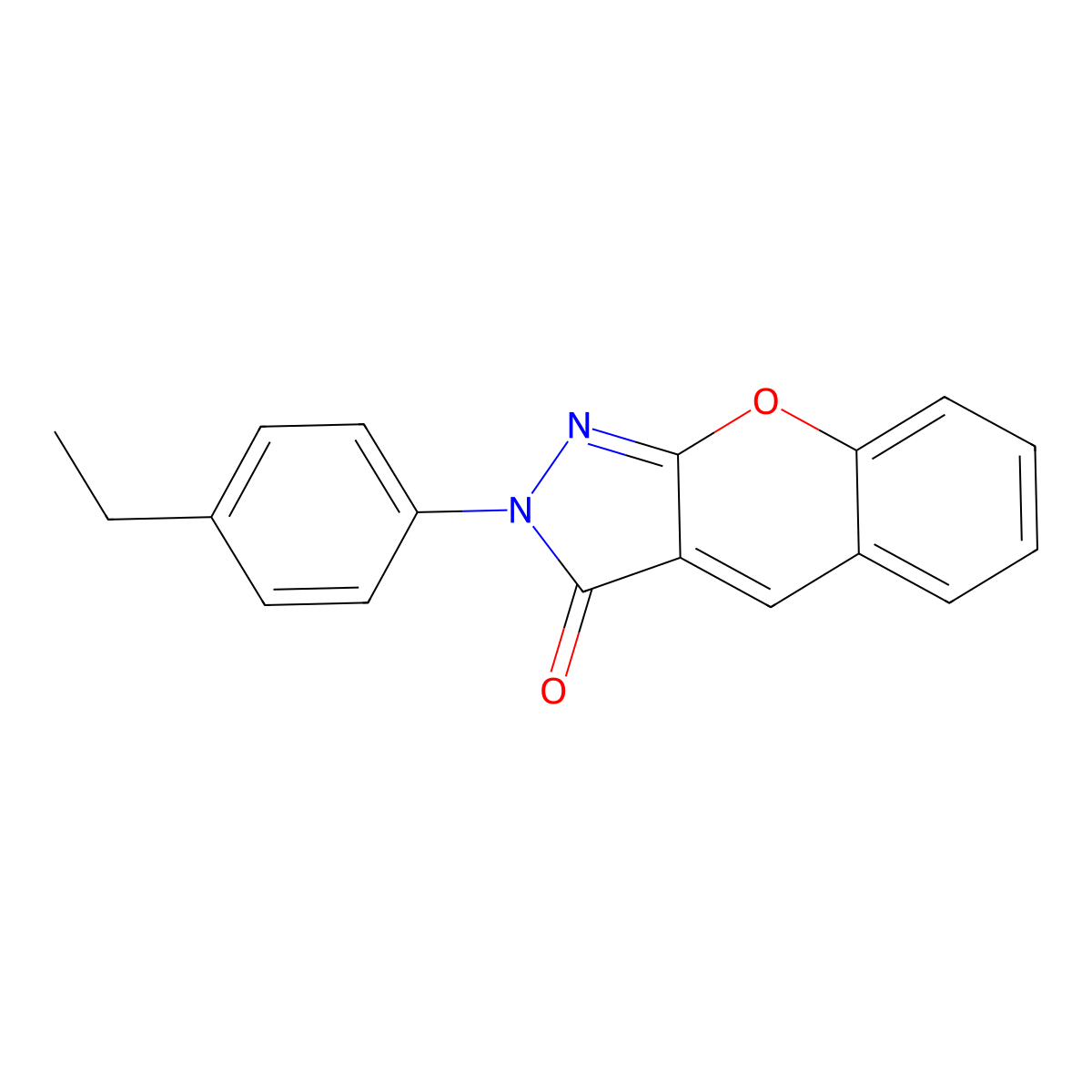 2-(4-ethylphenyl)-2H,3H-chromeno[2,3-c]pyrazol-3-one molecular structure, CAS 1115279-84-9