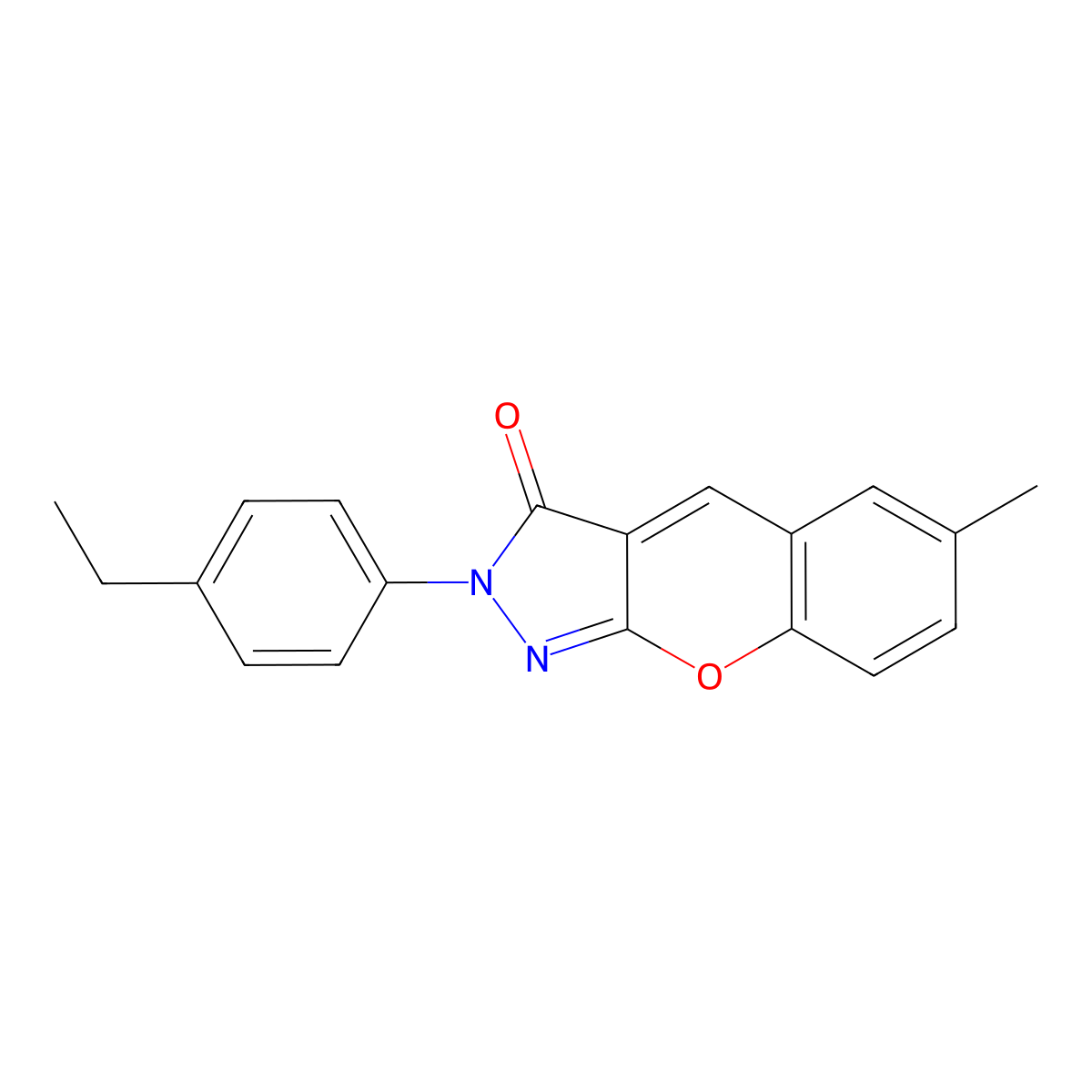 2-(4-ethylphenyl)-6-methylchromeno[2,3-c]pyrazol-3(2H)-one molecular structure, CAS 1115279-92-9