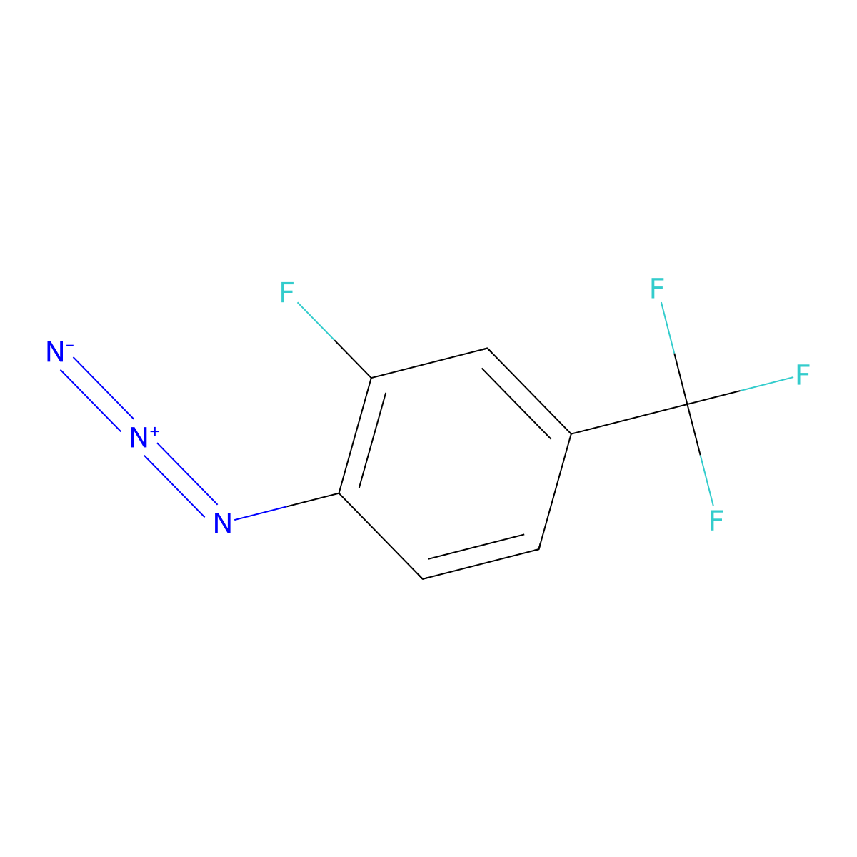 1-Azido-2-fluoro-4-(trifluoromethyl)benzene molecular structure, CAS 1115300-96-3