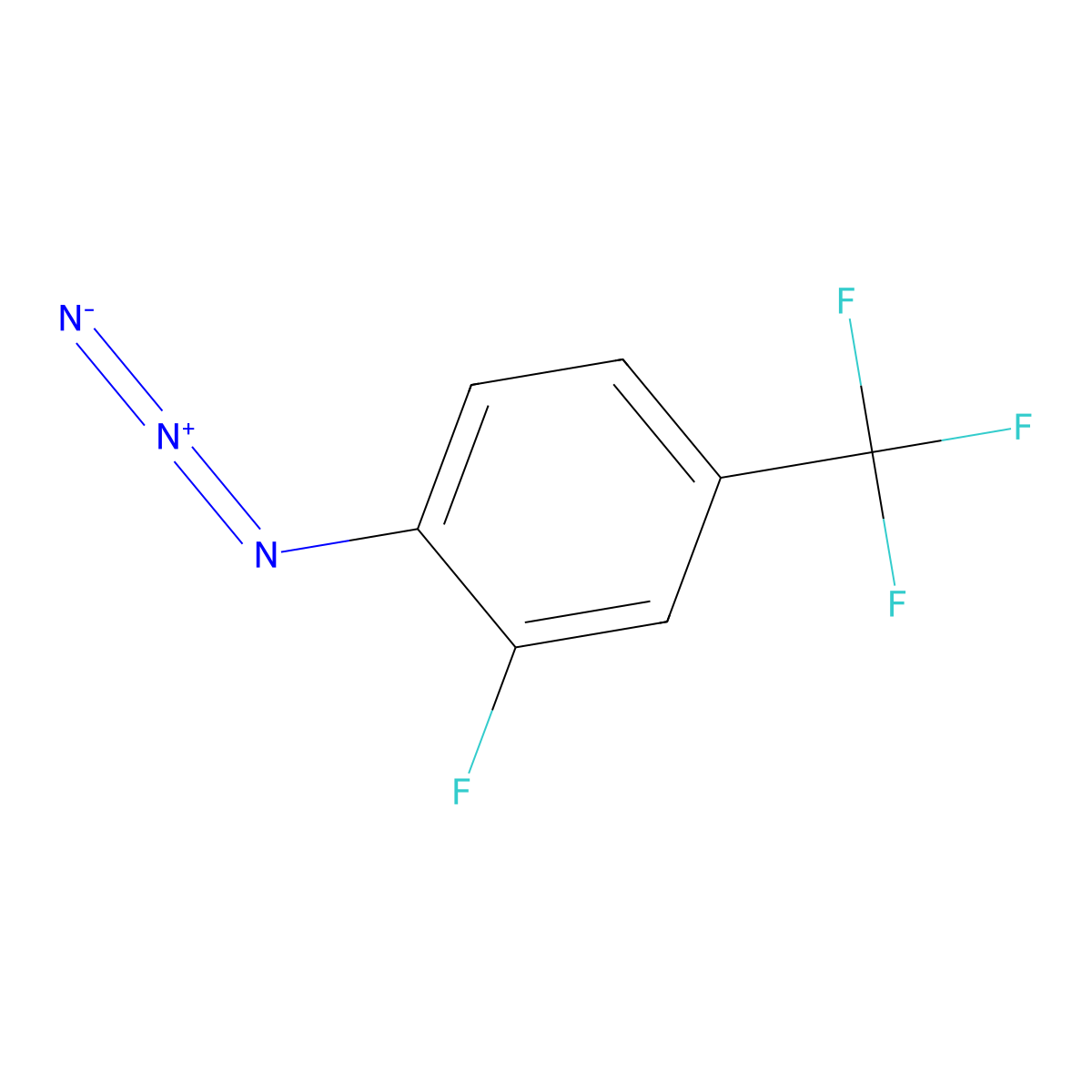 1-Azido-2-fluoro-4-(trifluoromethyl)benzene molecular structure, CAS 1115300-96-3