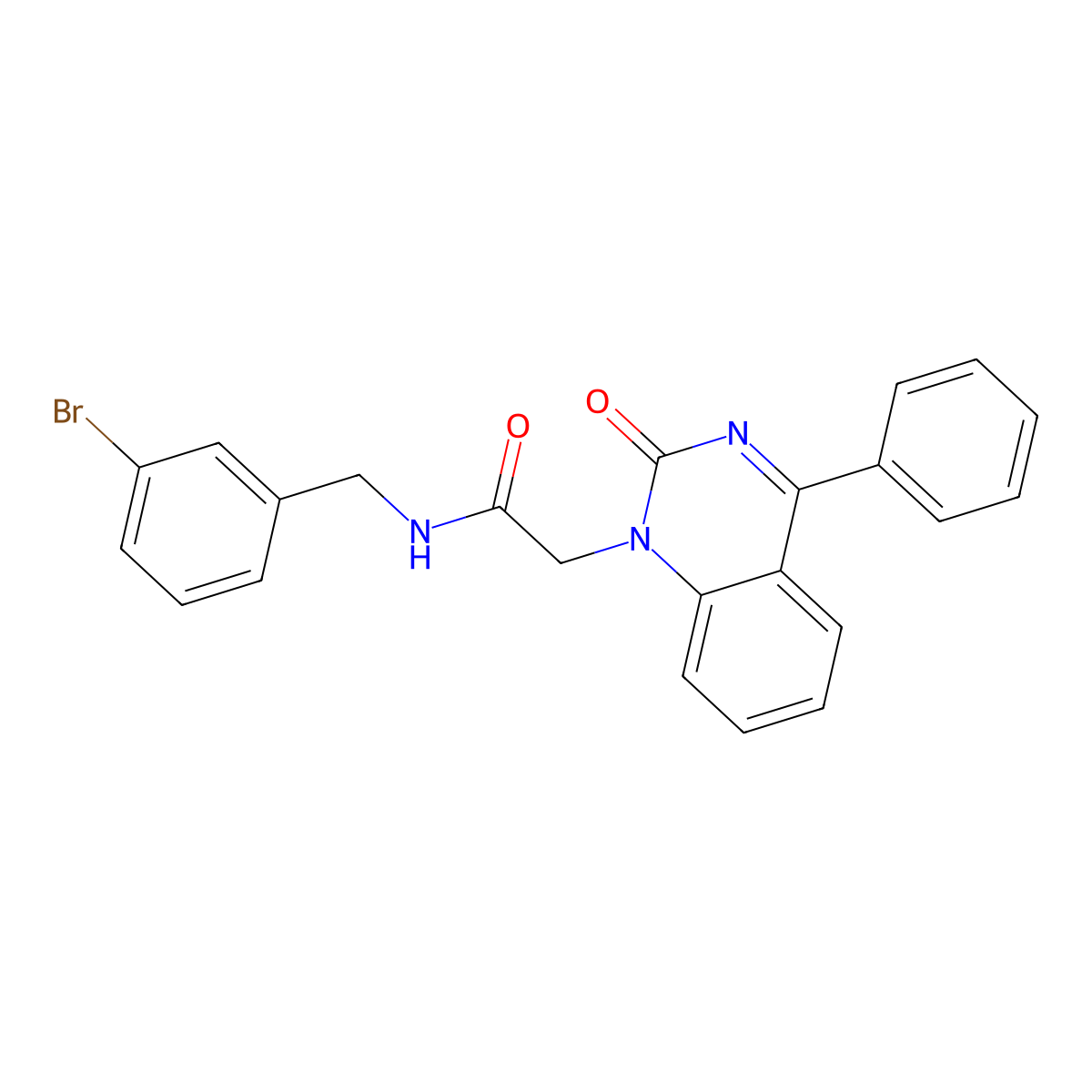 N-(3-bromobenzyl)-2-(2-oxo-4-phenylquinazolin-1(2H)-yl)acetamide molecular structure, CAS 1115318-77-8