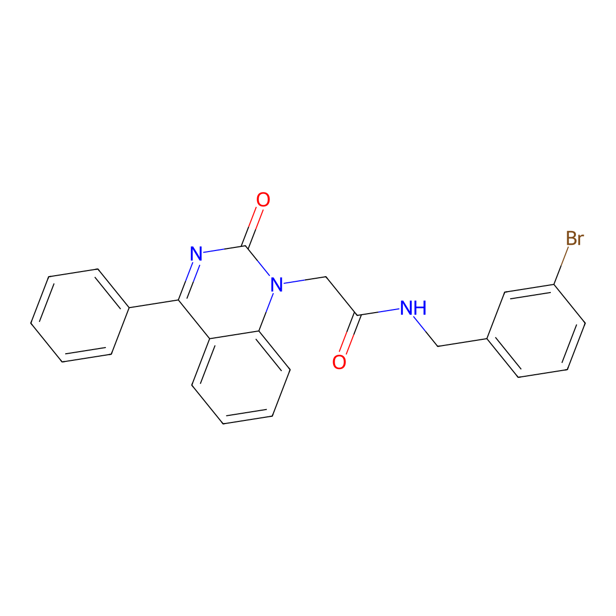 N-(3-bromobenzyl)-2-(2-oxo-4-phenylquinazolin-1(2H)-yl)acetamide molecular structure, CAS 1115318-77-8