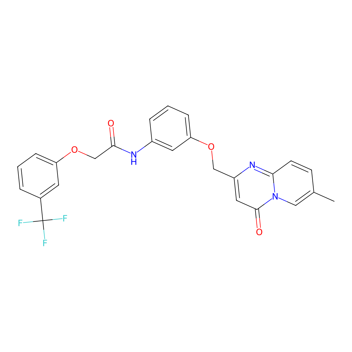 N-[3-({7-Methyl-4-oxo-4H-pyrido[1,2-A]pyrimidin-2-YL}methoxy)phenyl]-2-[3-(trifluoromethyl)phenoxy]acetamide molecular structure, CAS 1115334-24-1