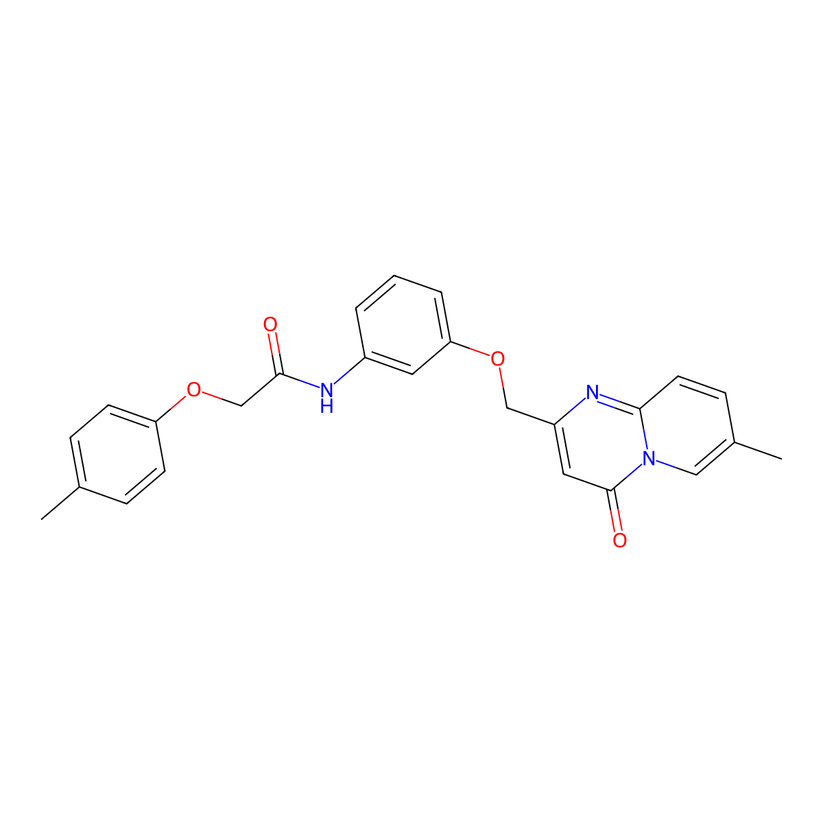 N-[3-({7-Methyl-4-oxo-4H-pyrido[1,2-A]pyrimidin-2-YL}methoxy)phenyl]-2-(4-methylphenoxy)acetamide molecular structure, CAS 1115369-75-9