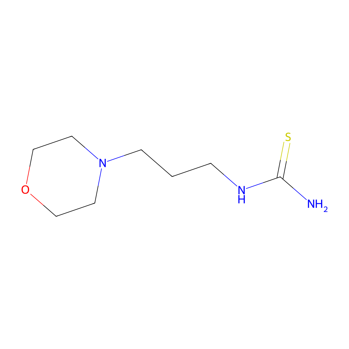 N-[3-(4-Morpholinyl)propyl]thiourea molecular structure, CAS 111538-46-6