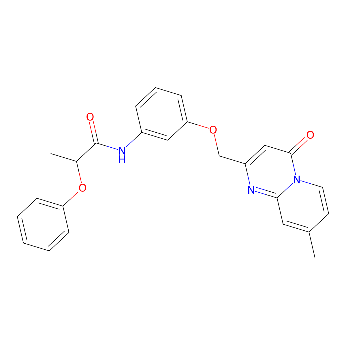 N-[3-({8-Methyl-4-oxo-4H-pyrido[1,2-A]pyrimidin-2-YL}methoxy)phenyl]-2-phenoxypropanamide molecular structure, CAS 1115399-09-1
