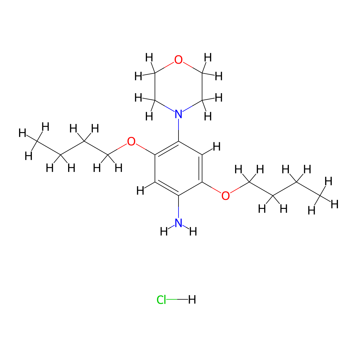 2,5-Dibutoxy-4-morpholin-4-ylaniline;hydrochloride molecular structure, CAS 111541-74-3