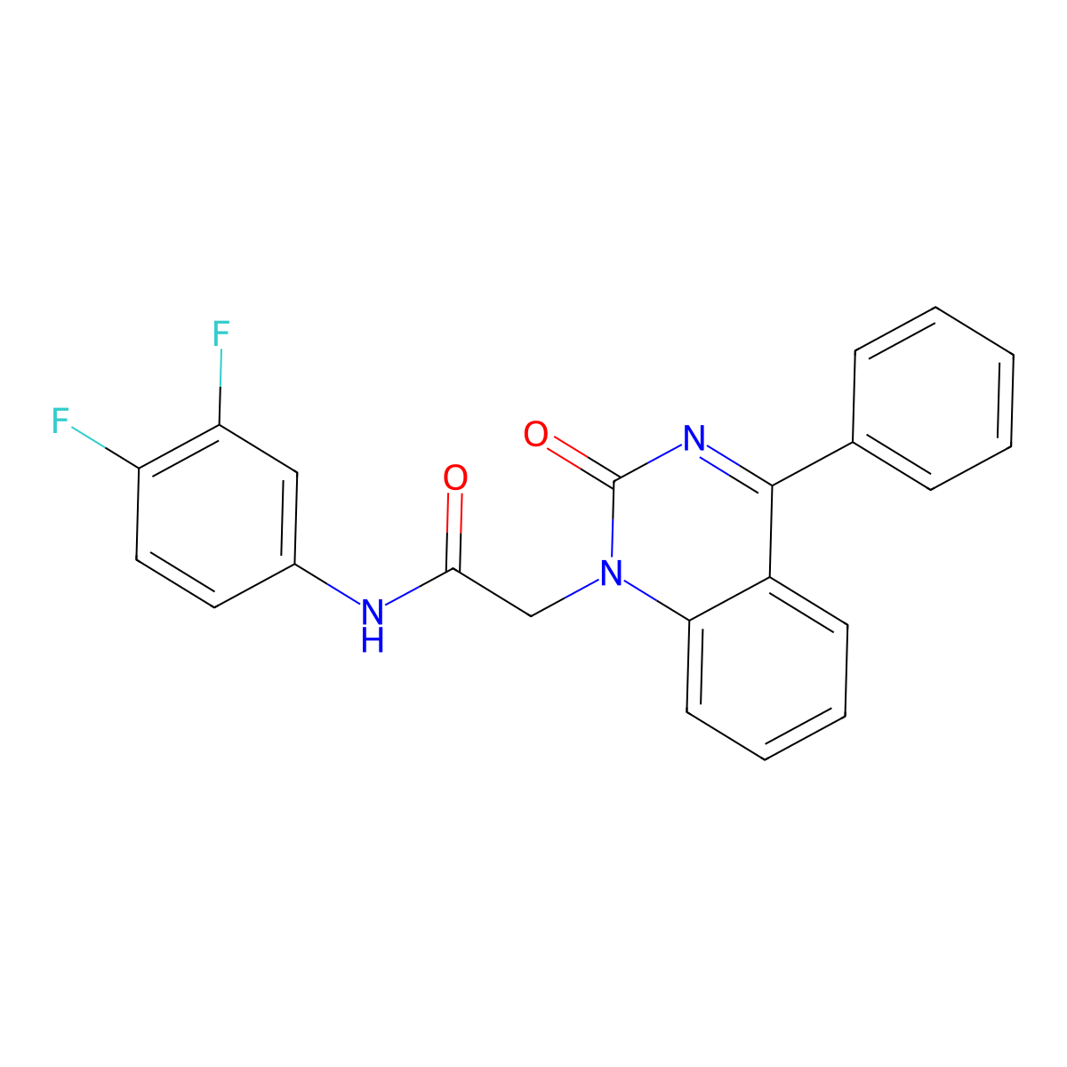 N-(3,4-difluorophenyl)-2-(2-oxo-4-phenylquinazolin-1(2H)-yl)acetamide molecular structure, CAS 1115420-69-3