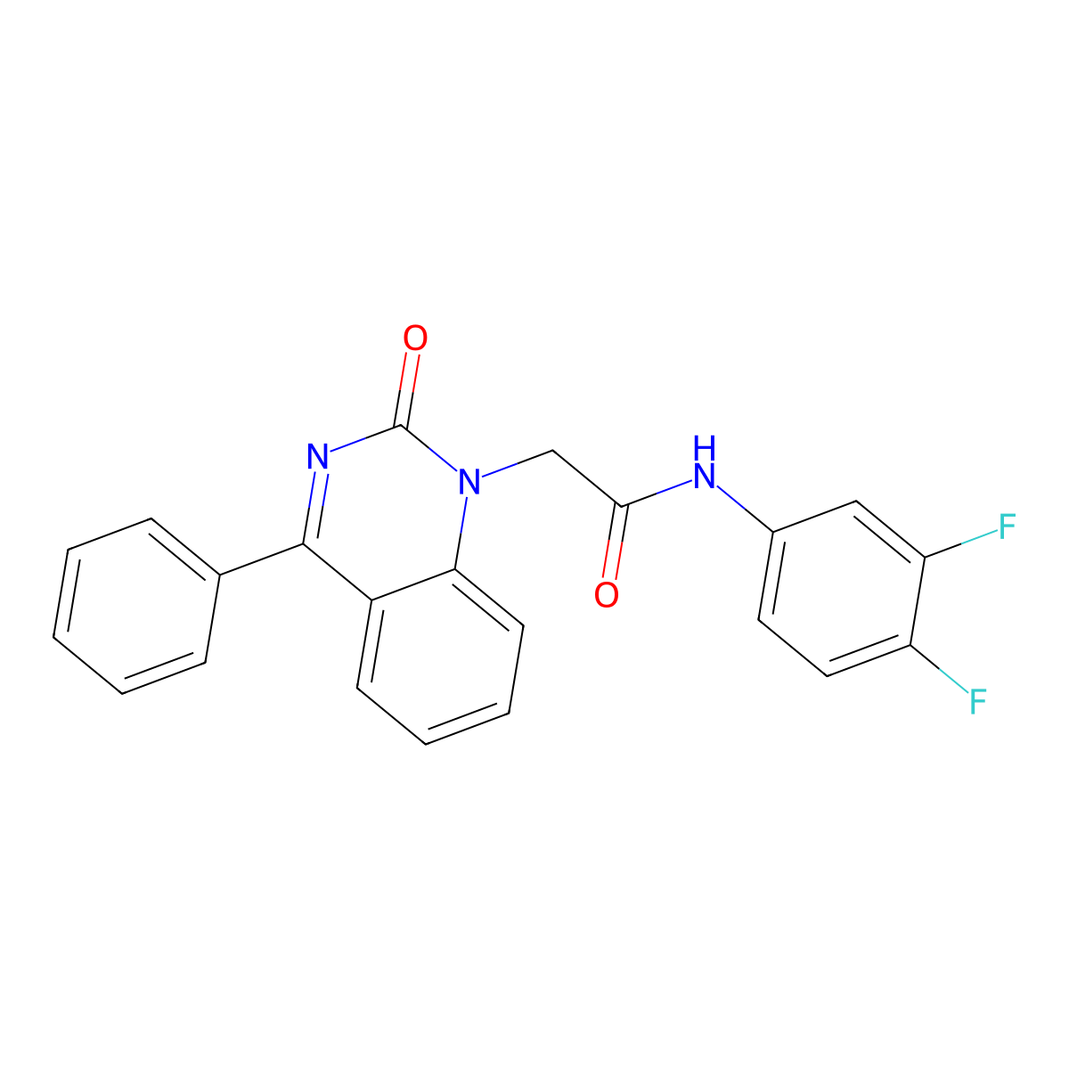 N-(3,4-difluorophenyl)-2-(2-oxo-4-phenylquinazolin-1(2H)-yl)acetamide molecular structure, CAS 1115420-69-3