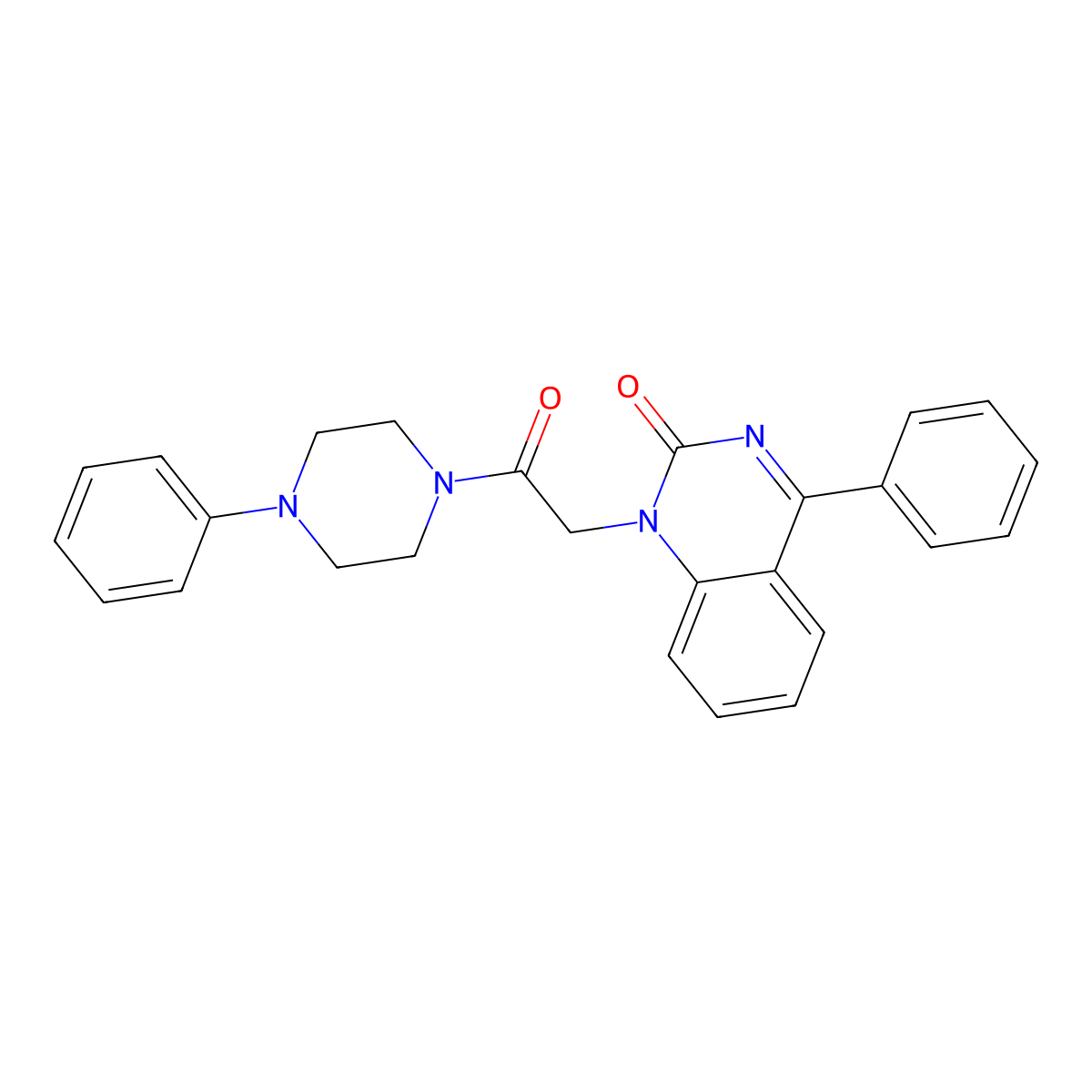 1-(2-oxo-2-(4-phenylpiperazin-1-yl)ethyl)-4-phenylquinazolin-2(1H)-one molecular structure, CAS 1115420-75-1