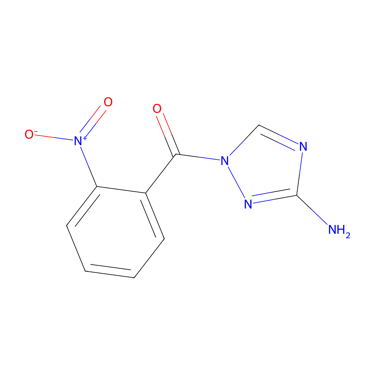 1-(2-nitrobenzoyl)-1H-1,2,4-triazol-3-amine molecular structure, CAS 111544-25-3