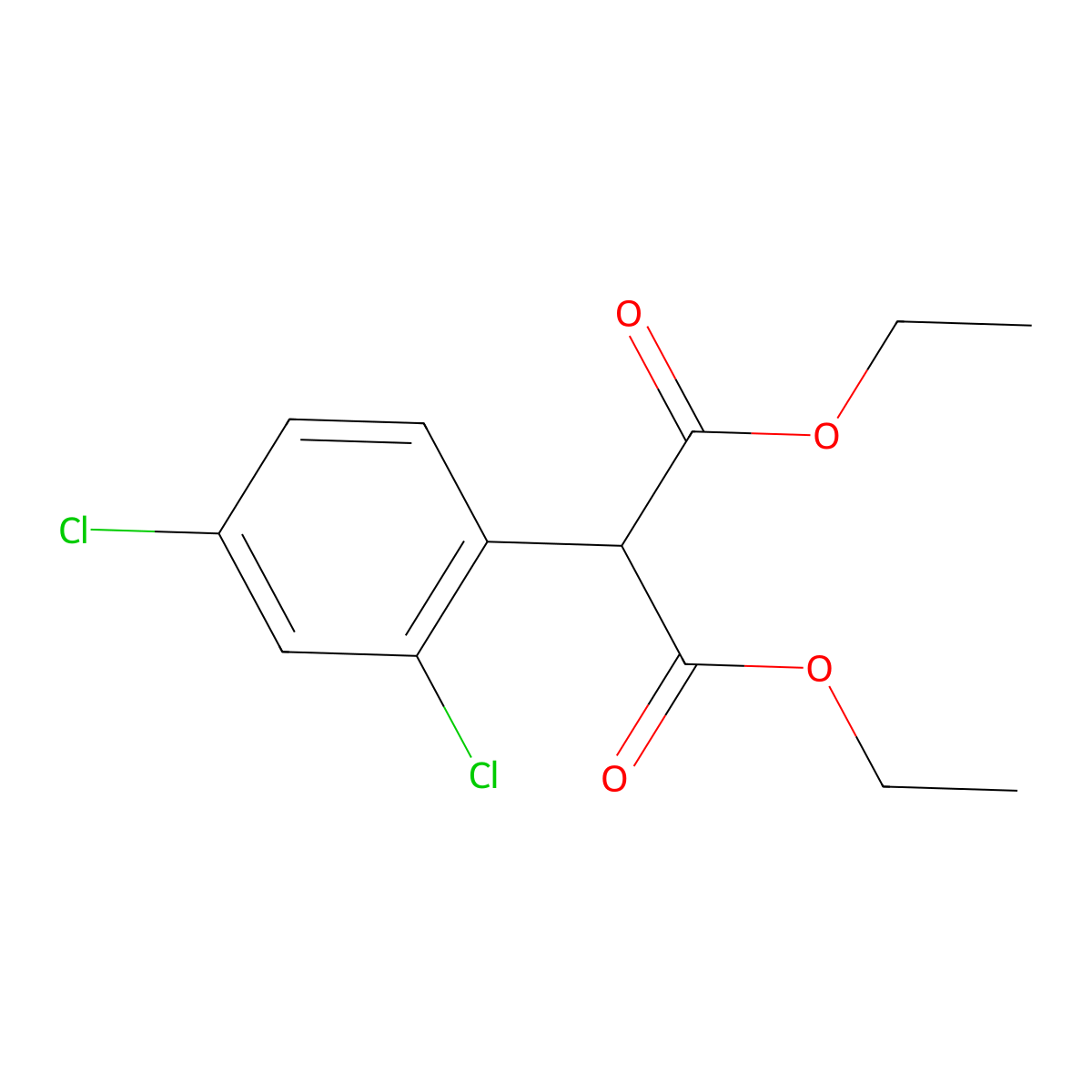 Diethyl 2-(2,4-dichlorophenyl)malonate molecular structure, CAS 111544-93-5