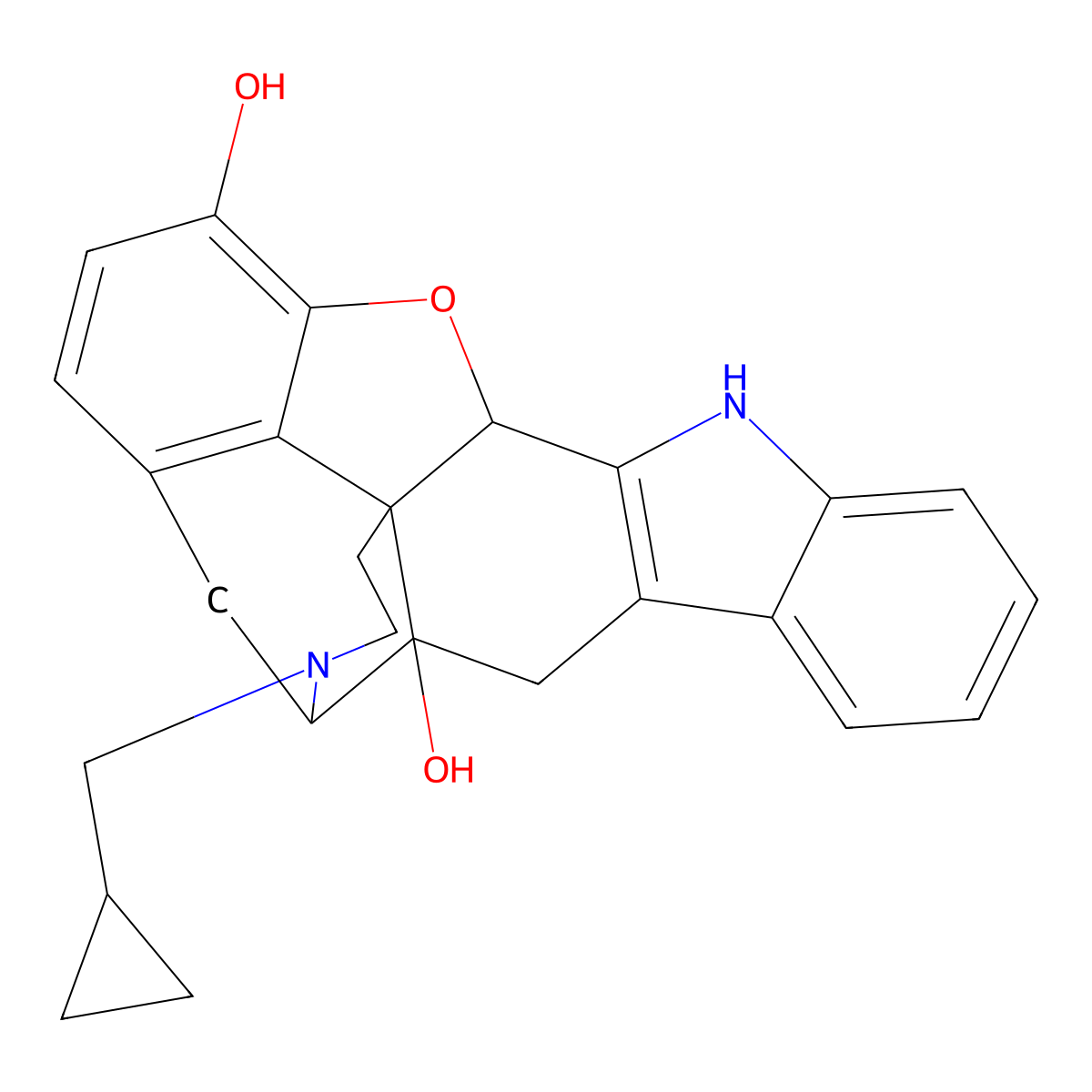 Naltrindole molecular structure, CAS 111555-53-4