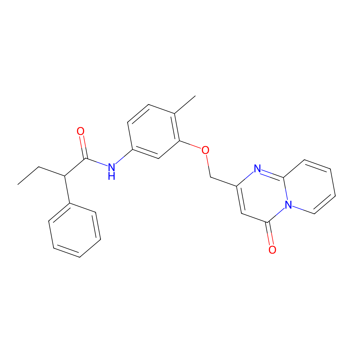 N-[4-Methyl-3-({4-oxo-4H-pyrido[1,2-A]pyrimidin-2-YL}methoxy)phenyl]-2-phenylbutanamide molecular structure, CAS 1115556-59-6
