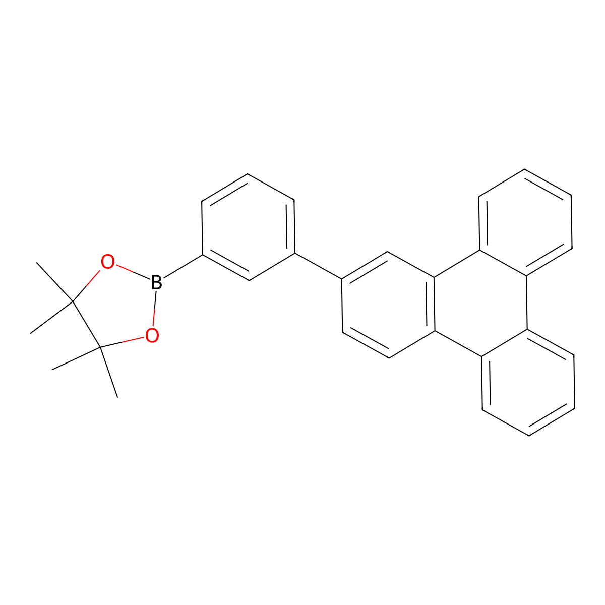 4,4,5,5-Tetramethyl-2-(3-(triphenylen-2-yl)phenyl)-1,3,2-dioxaborolane molecular structure, CAS 1115639-92-3