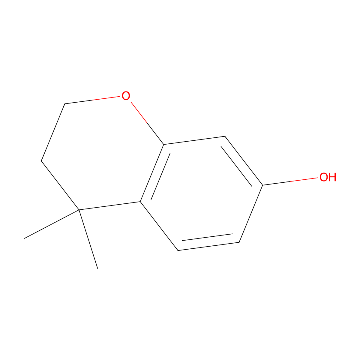 4,4-dimethyl-3,4-dihydro-2H-1-benzopyran-7-ol molecular structure, CAS 111580-06-4