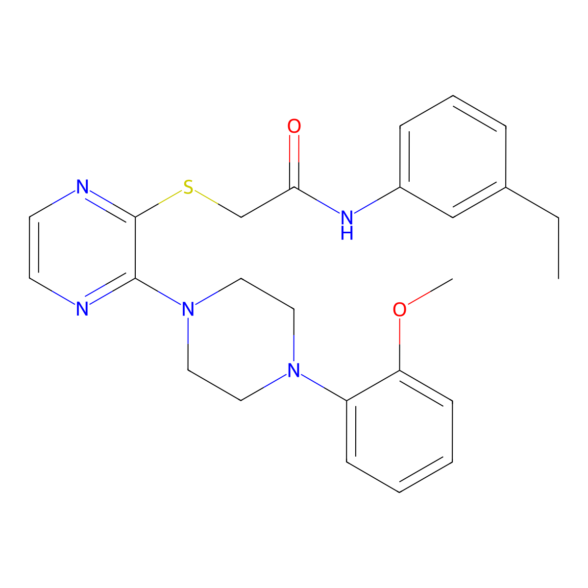 N-(3-ethylphenyl)-2-({3-[4-(2-methoxyphenyl)piperazin-1-yl]pyrazin-2-yl}sulfanyl)acetamide molecular structure, CAS 1115867-06-5