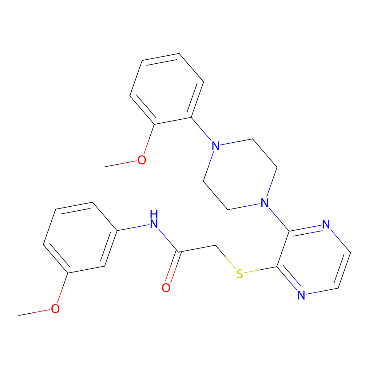N-(3-methoxyphenyl)-2-({3-[4-(2-methoxyphenyl)piperazin-1-yl]pyrazin-2-yl}sulfanyl)acetamide molecular structure, CAS 1115867-08-7