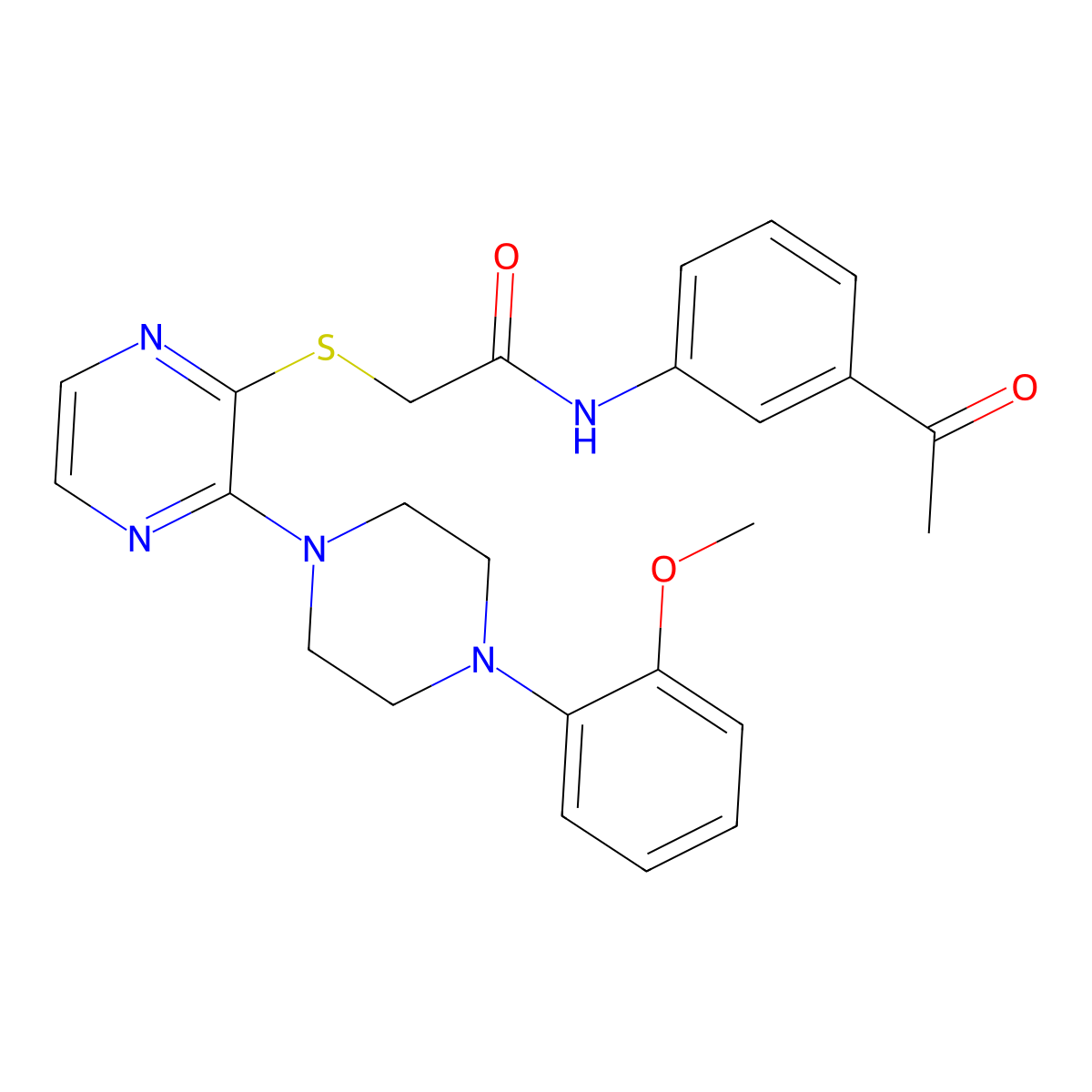N-(3-acetylphenyl)-2-({3-[4-(2-methoxyphenyl)piperazin-1-yl]pyrazin-2-yl}sulfanyl)acetamide molecular structure, CAS 1115867-11-2