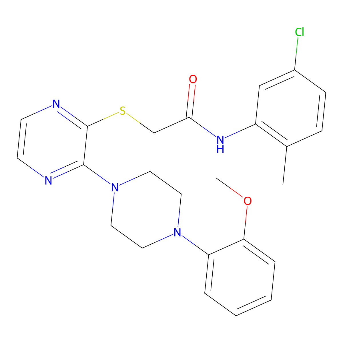 N-(5-chloro-2-methylphenyl)-2-({3-[4-(2-methoxyphenyl)piperazin-1-yl]pyrazin-2-yl}sulfanyl)acetamide molecular structure, CAS 1115867-16-7