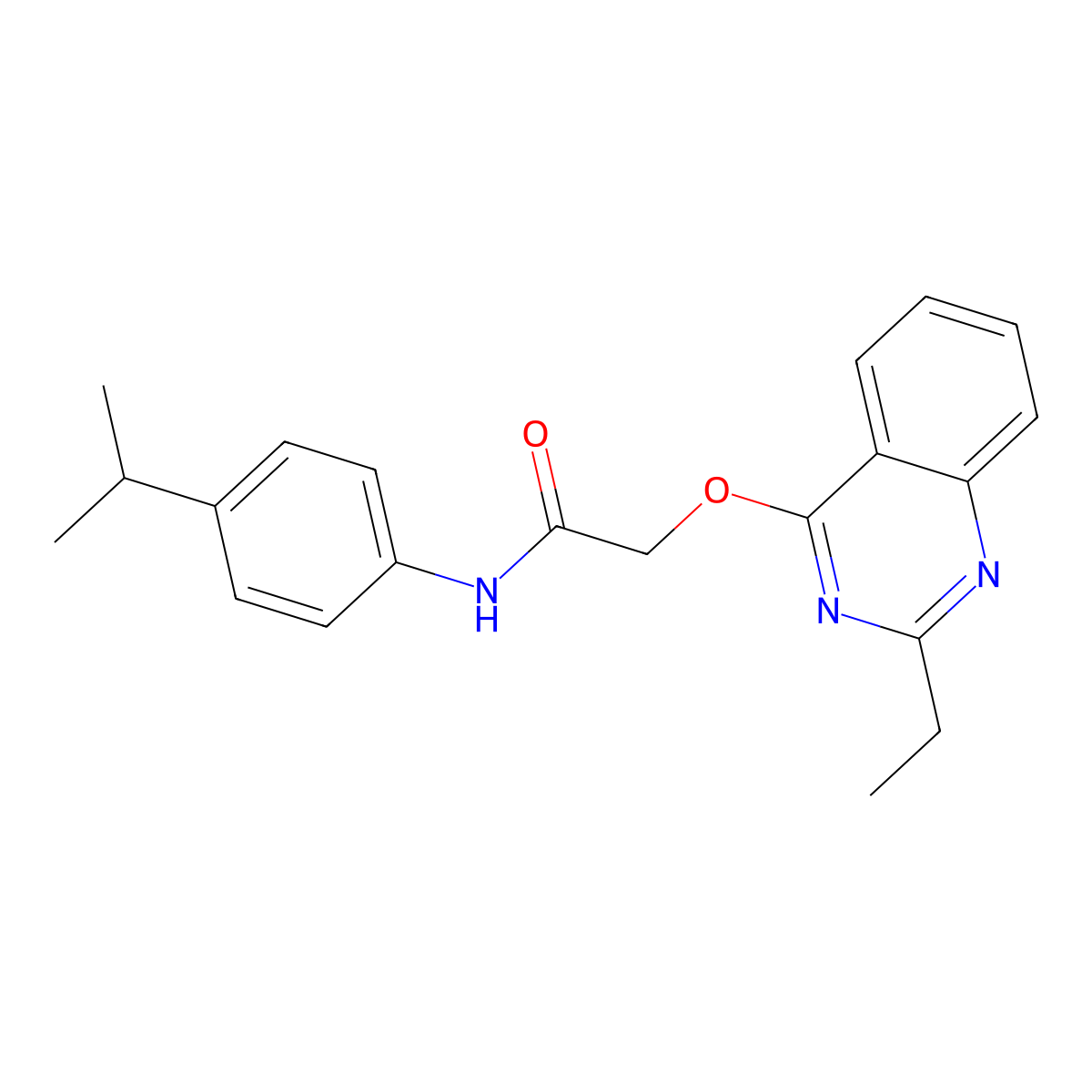 2-[(2-ethylquinazolin-4-yl)oxy]-N-[4-(propan-2-yl)phenyl]acetamide molecular structure, CAS 1115871-36-7