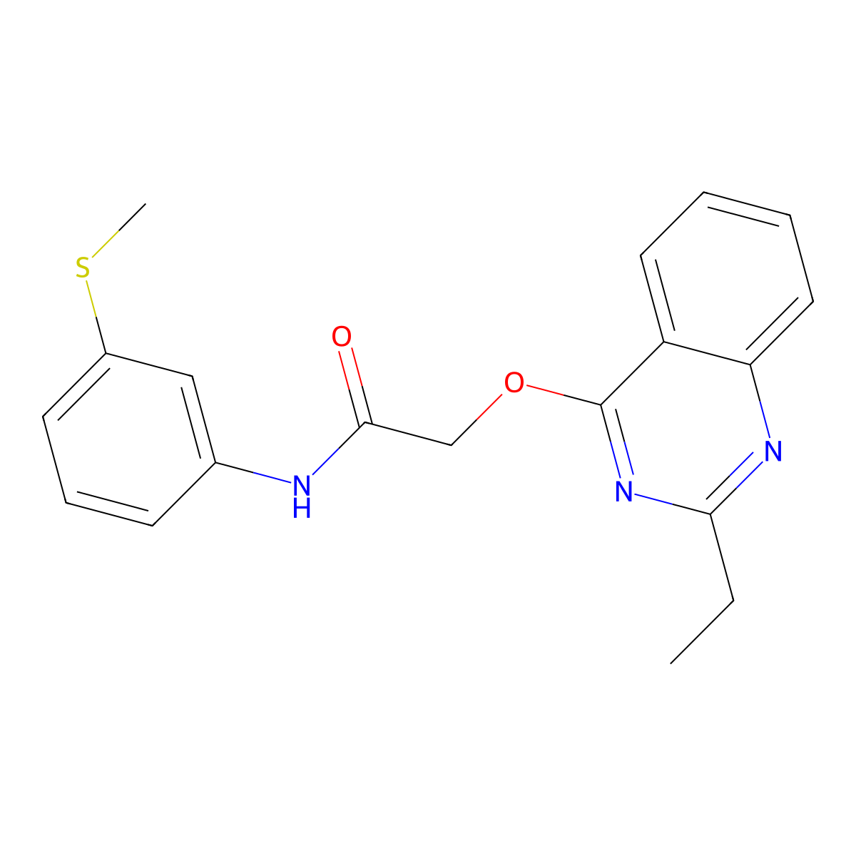 2-[(2-ethylquinazolin-4-yl)oxy]-N-[3-(methylsulfanyl)phenyl]acetamide molecular structure, CAS 1115871-37-8