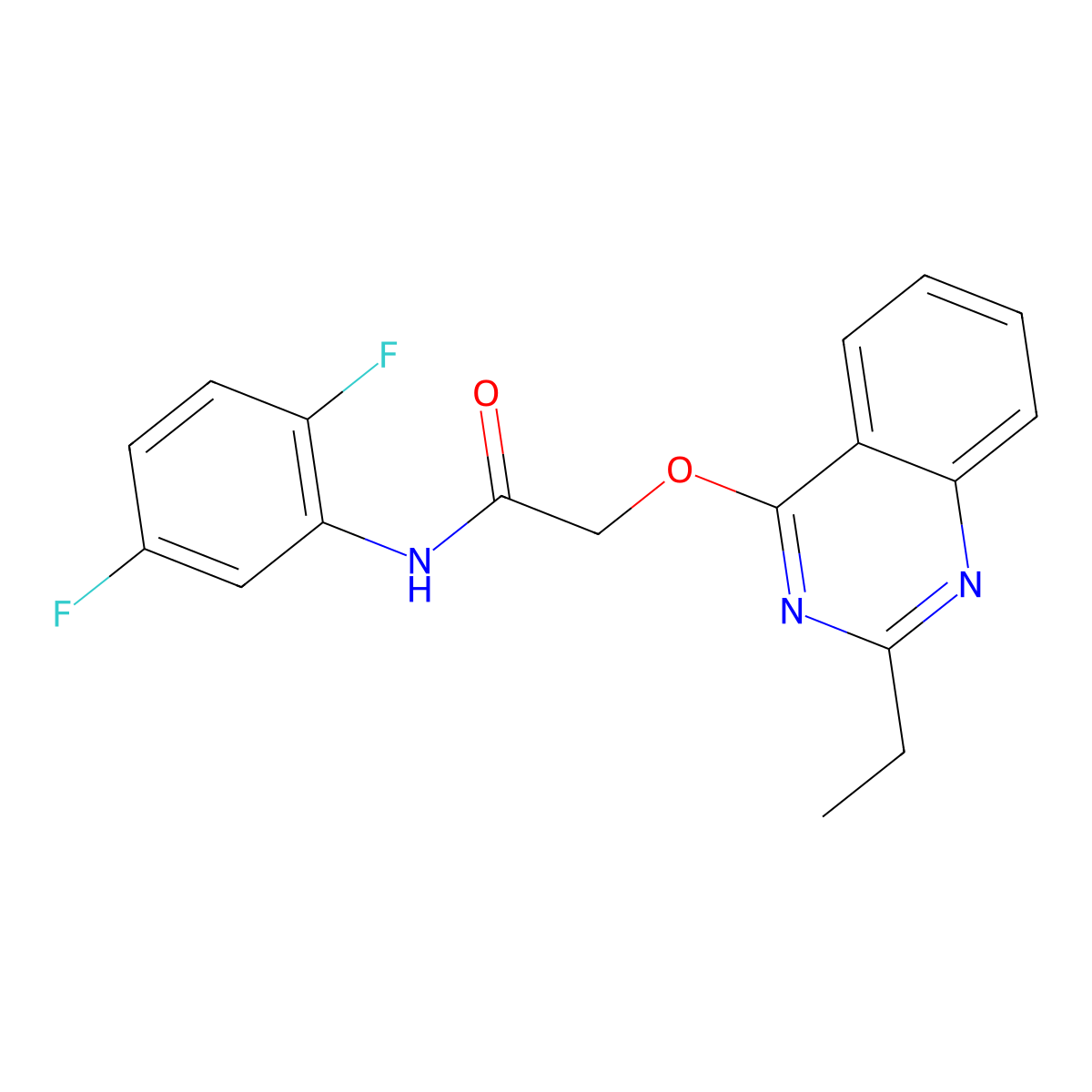 N-(2,5-difluorophenyl)-2-[(2-ethylquinazolin-4-yl)oxy]acetamide molecular structure, CAS 1115871-38-9