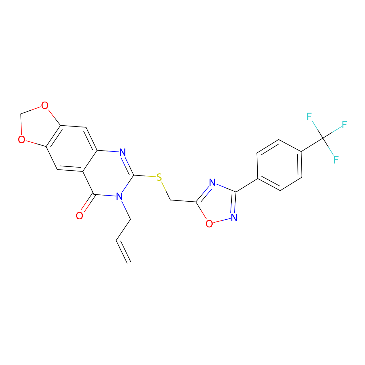 N-(4-chlorophenyl)-N'-(8-fluoro-2-pyrrolidin-1-ylquinolin-6-yl)urea molecular structure, CAS 1115892-79-9