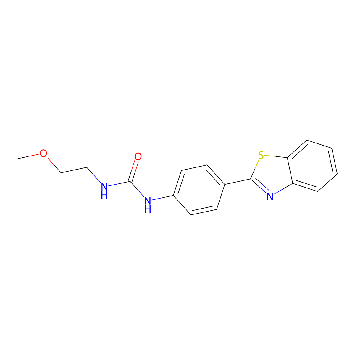 1-(4-(Benzo[d]thiazol-2-yl)phenyl)-3-(2-methoxyethyl)urea molecular structure, CAS 1115904-80-7