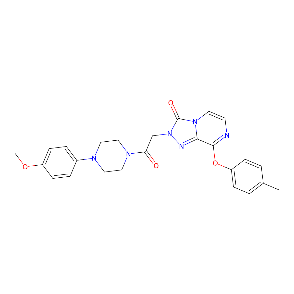 2-(2-(4-(4-methoxyphenyl)piperazin-1-yl)-2-oxoethyl)-8-(p-tolyloxy)-[1,2,4]triazolo[4,3-a]pyrazin-3(2H)-one molecular structure, CAS 1115914-61-8