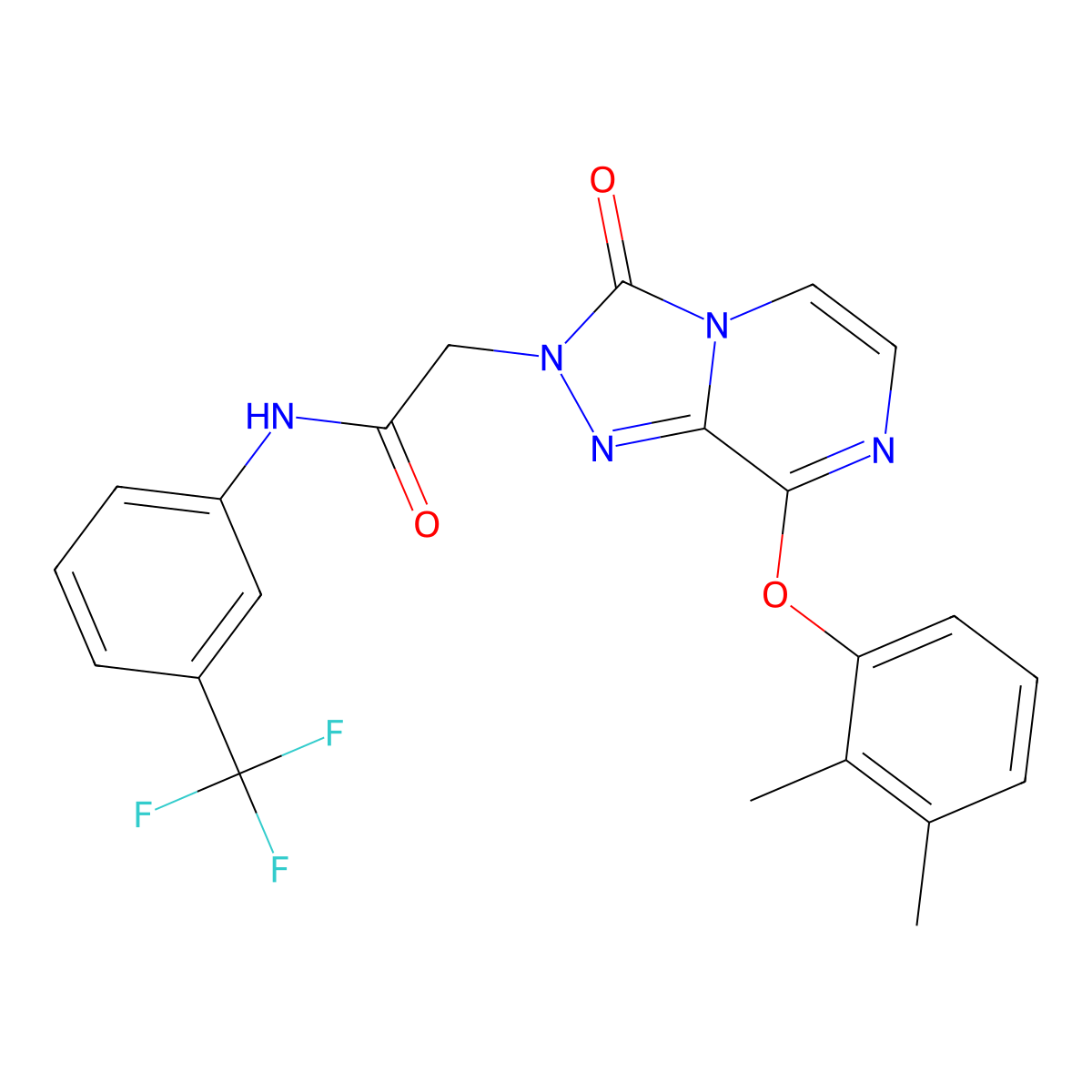 2-[8-(2,3-dimethylphenoxy)-3-oxo-2H,3H-[1,2,4]triazolo[4,3-a]pyrazin-2-yl]-N-[3-(trifluoromethyl)phenyl]acetamide molecular structure, CAS 1115914-67-4