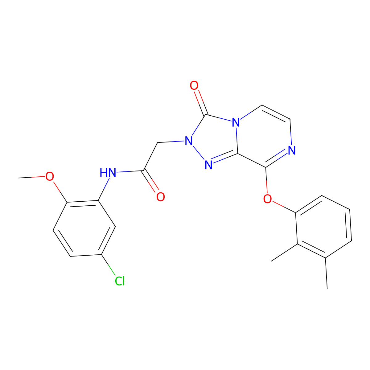 N-(5-chloro-2-methoxyphenyl)-2-(8-(2,3-dimethylphenoxy)-3-oxo-[1,2,4]triazolo[4,3-a]pyrazin-2(3H)-yl)acetamide molecular structure, CAS 1115914-68-5