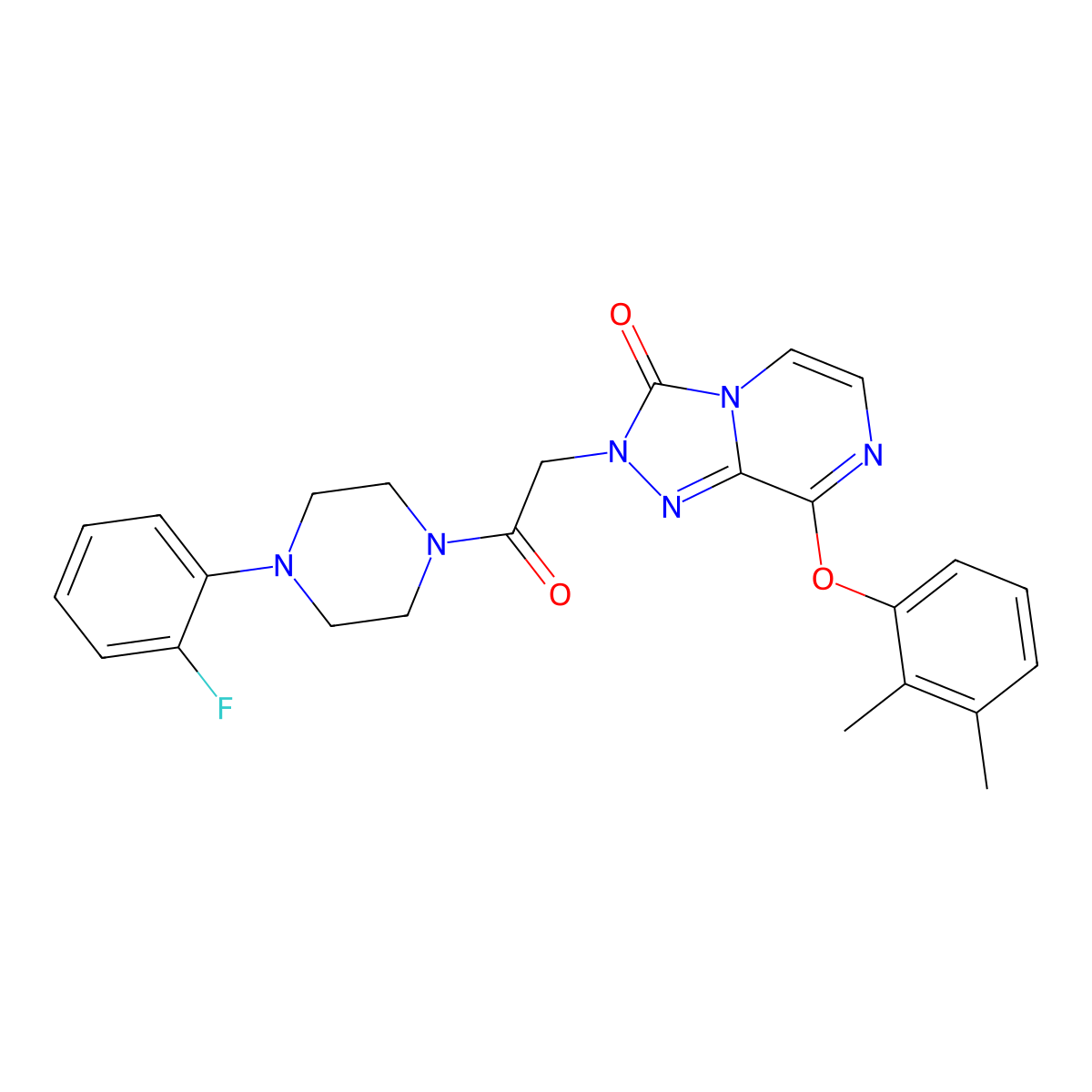 8-(2,3-dimethylphenoxy)-2-(2-(4-(2-fluorophenyl)piperazin-1-yl)-2-oxoethyl)-[1,2,4]triazolo[4,3-a]pyrazin-3(2H)-one molecular structure, CAS 1115914-70-9