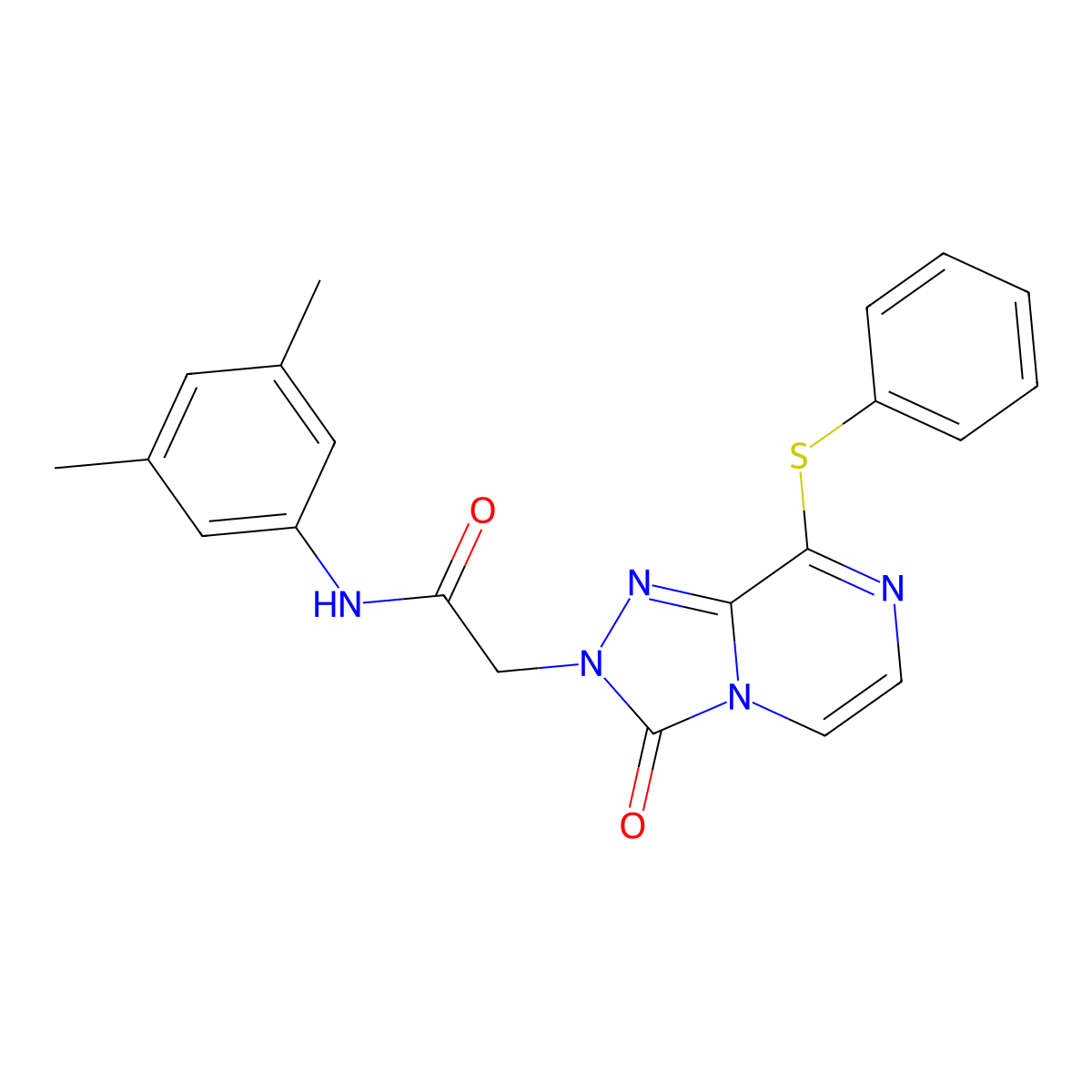 N-(3,5-dimethylphenyl)-2-[3-oxo-8-(phenylsulfanyl)-2H,3H-[1,2,4]triazolo[4,3-a]pyrazin-2-yl]acetamide molecular structure, CAS 1115915-15-5