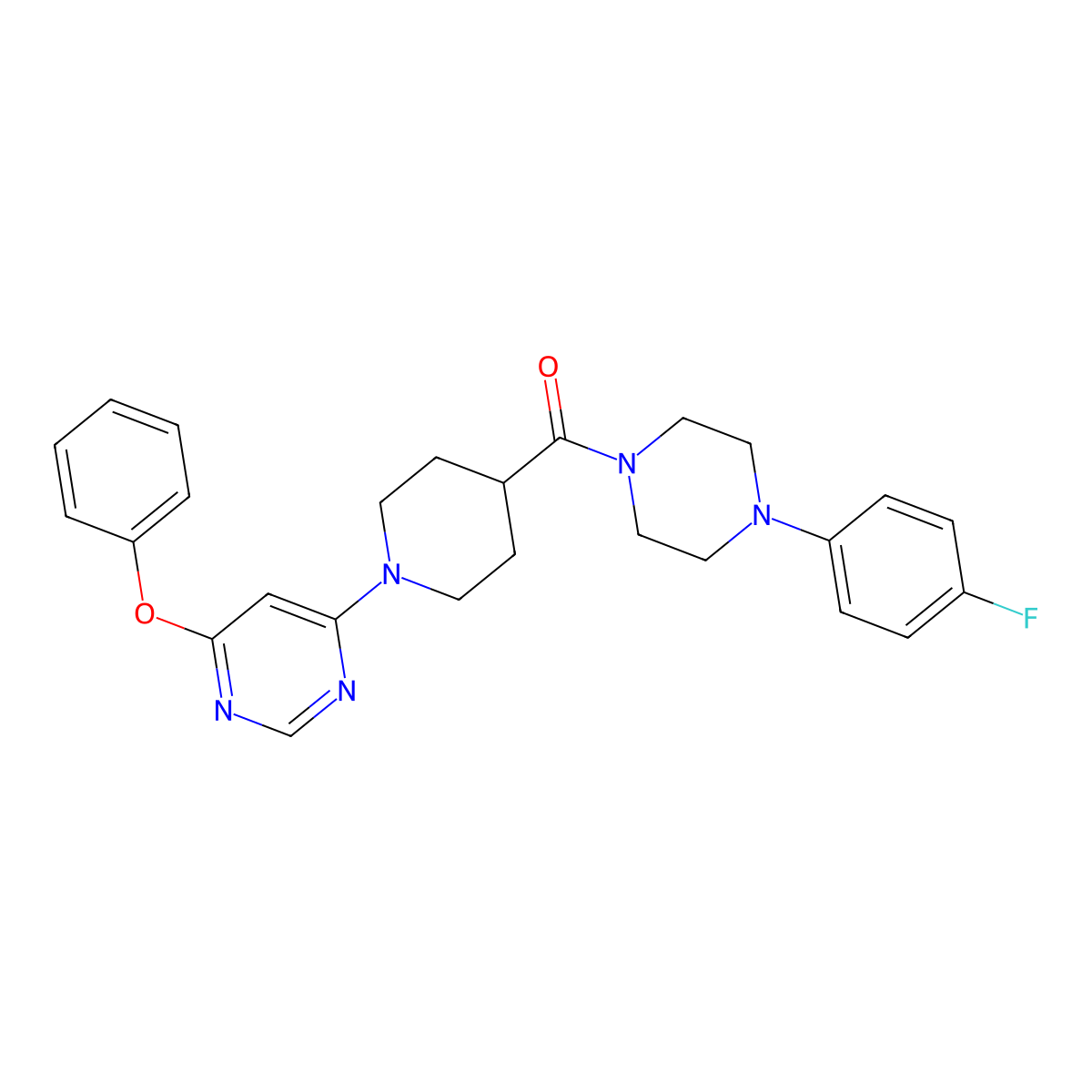(4-(4-Fluorophenyl)piperazin-1-yl)(1-(6-phenoxypyrimidin-4-yl)piperidin-4-yl)methanone molecular structure, CAS 1115922-97-8