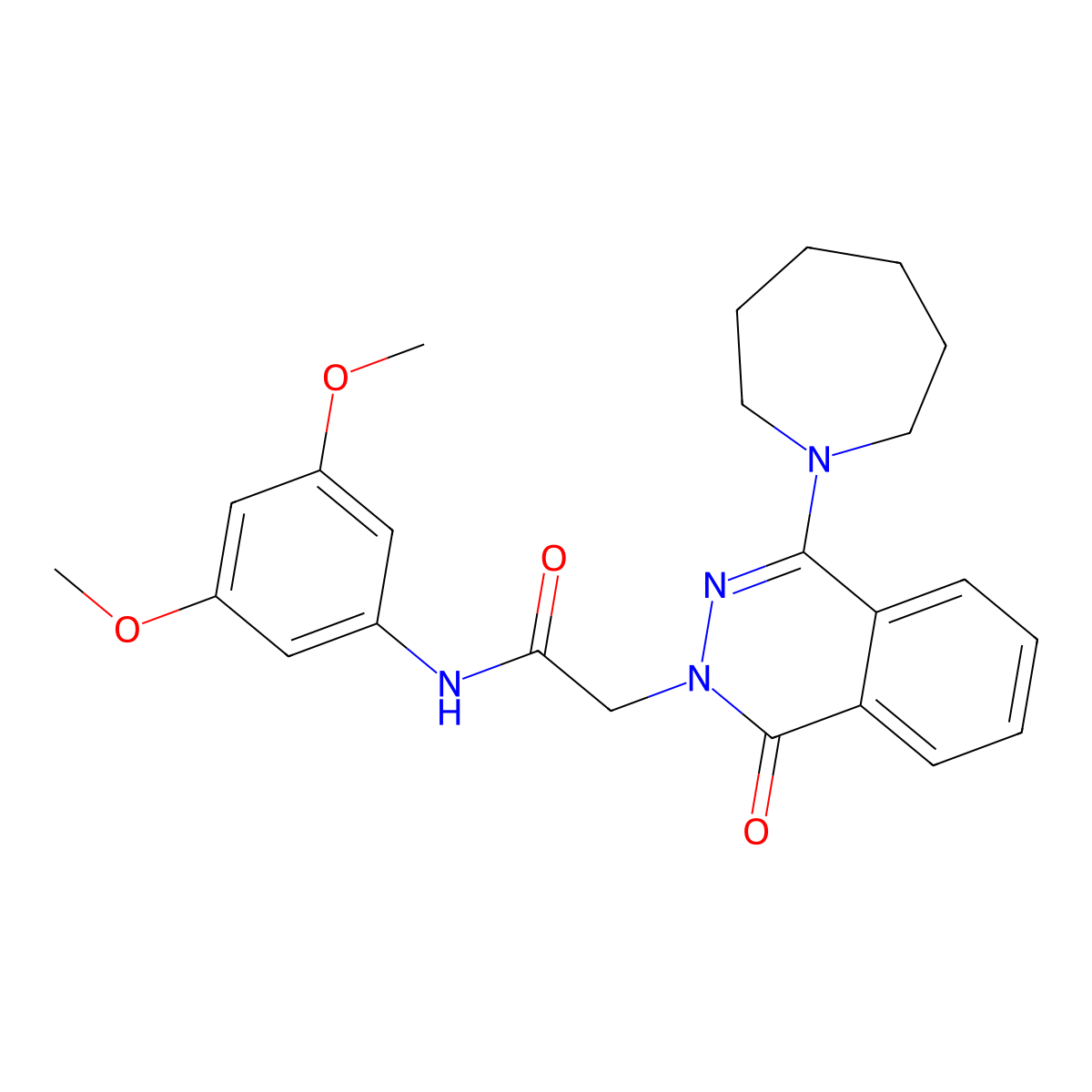 2-[4-(azepan-1-yl)-1-oxo-1,2-dihydrophthalazin-2-yl]-N-(3,5-dimethoxyphenyl)acetamide molecular structure, CAS 1115929-96-8